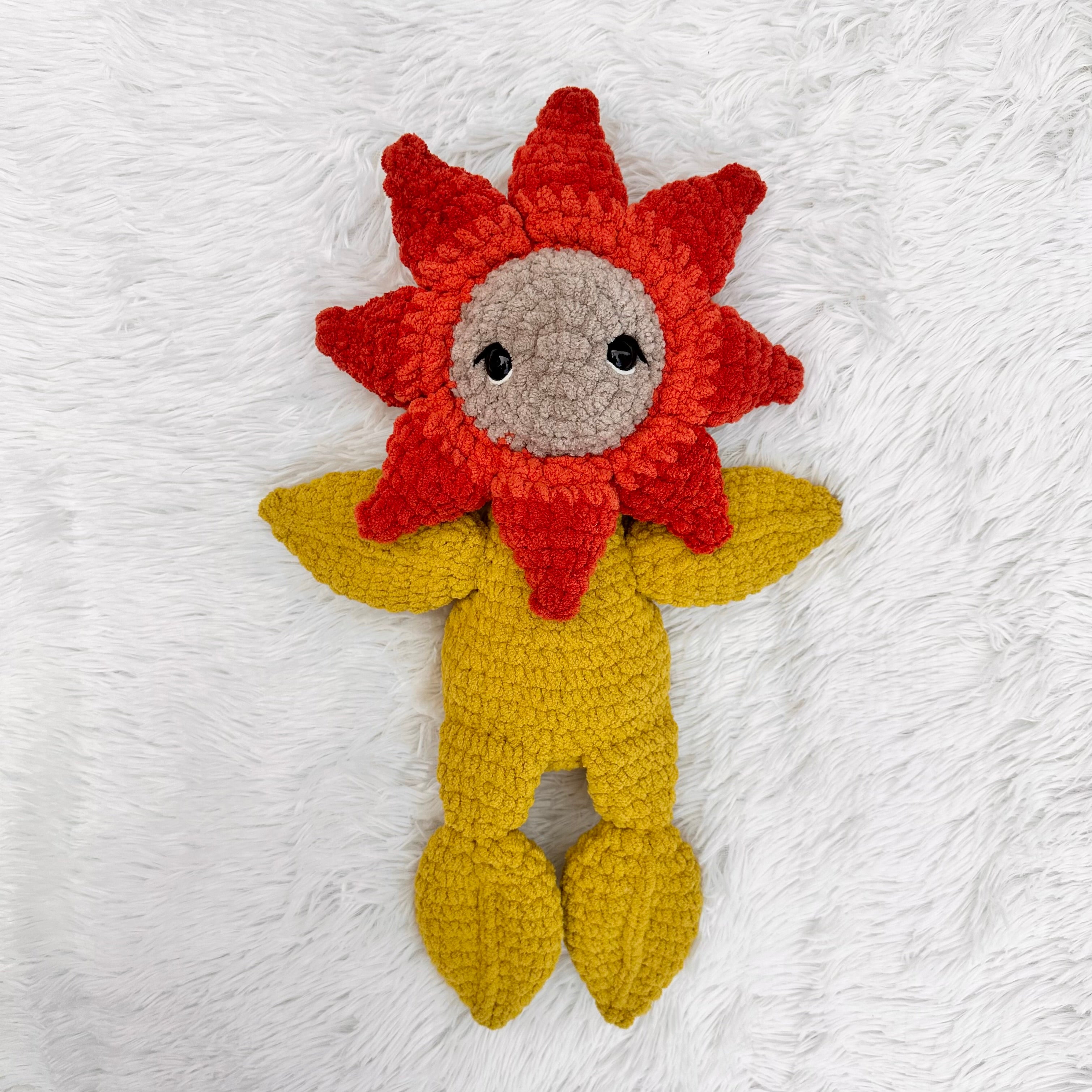 Solly Sunflower Weighted Plushie | Crocheted Stuffie | Whimsical | Flower | Floral