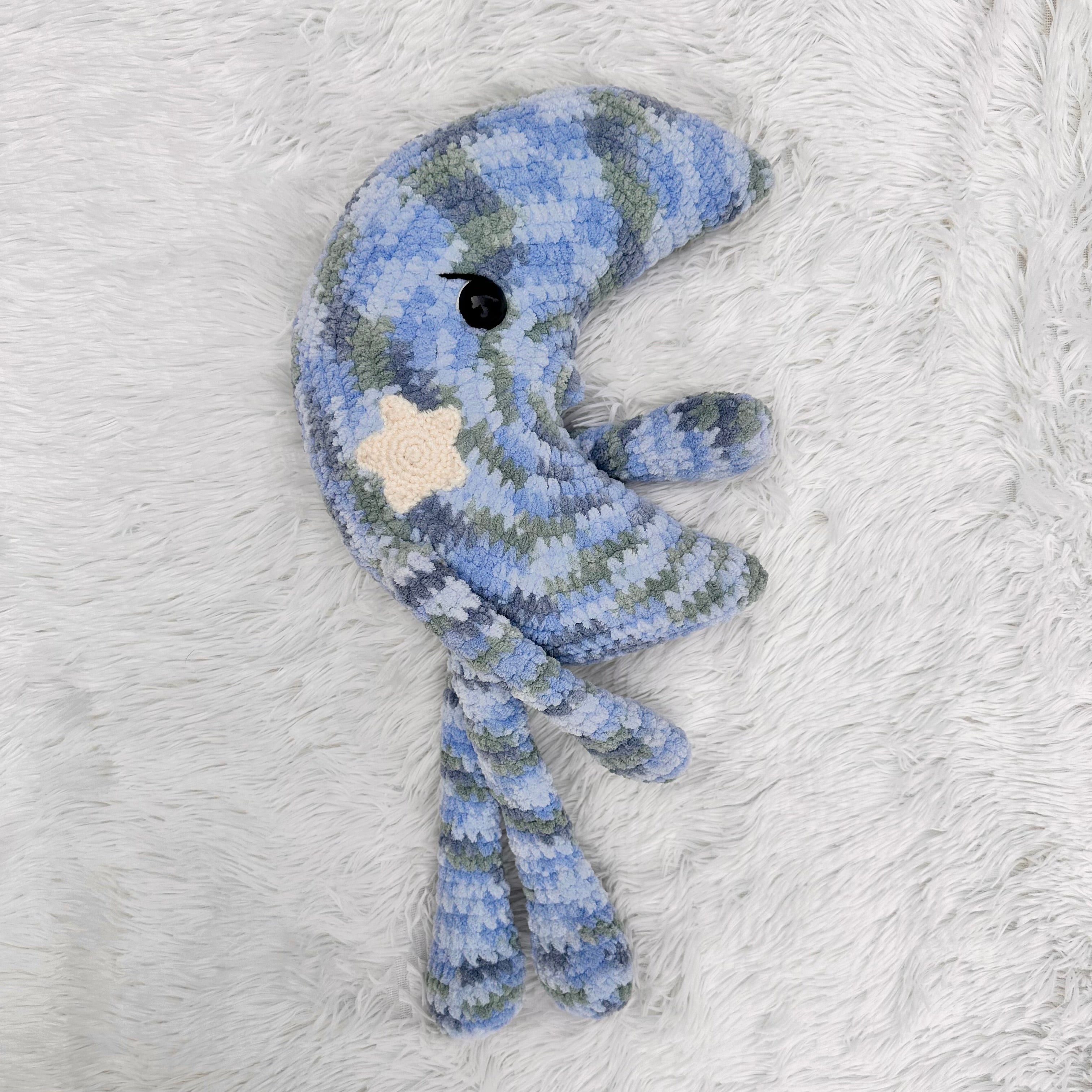 Luna Moon Plushie | Crocheted Stuffie | Whimsical