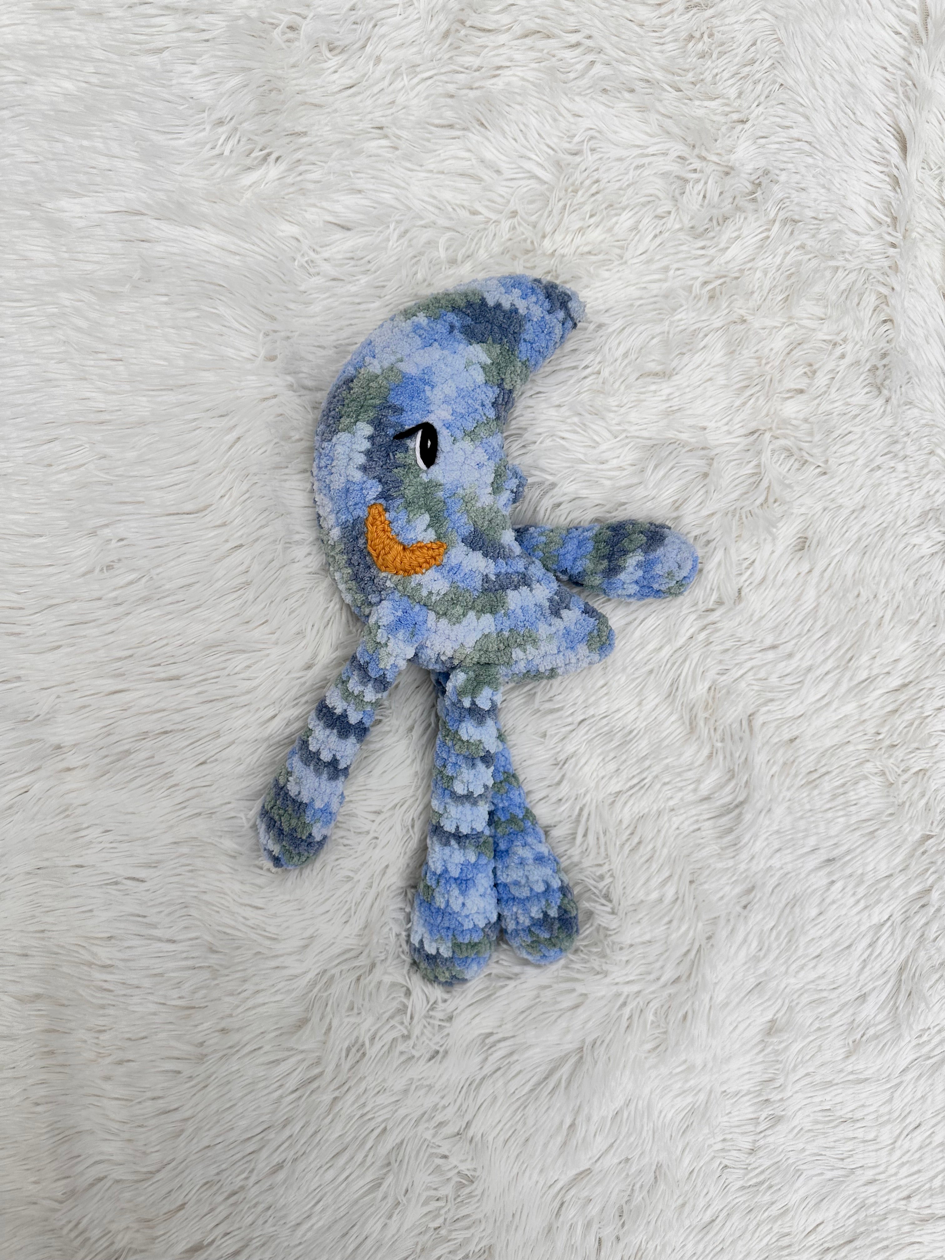 Little Luna Moon Plushie | Crocheted Stuffie | Whimsical