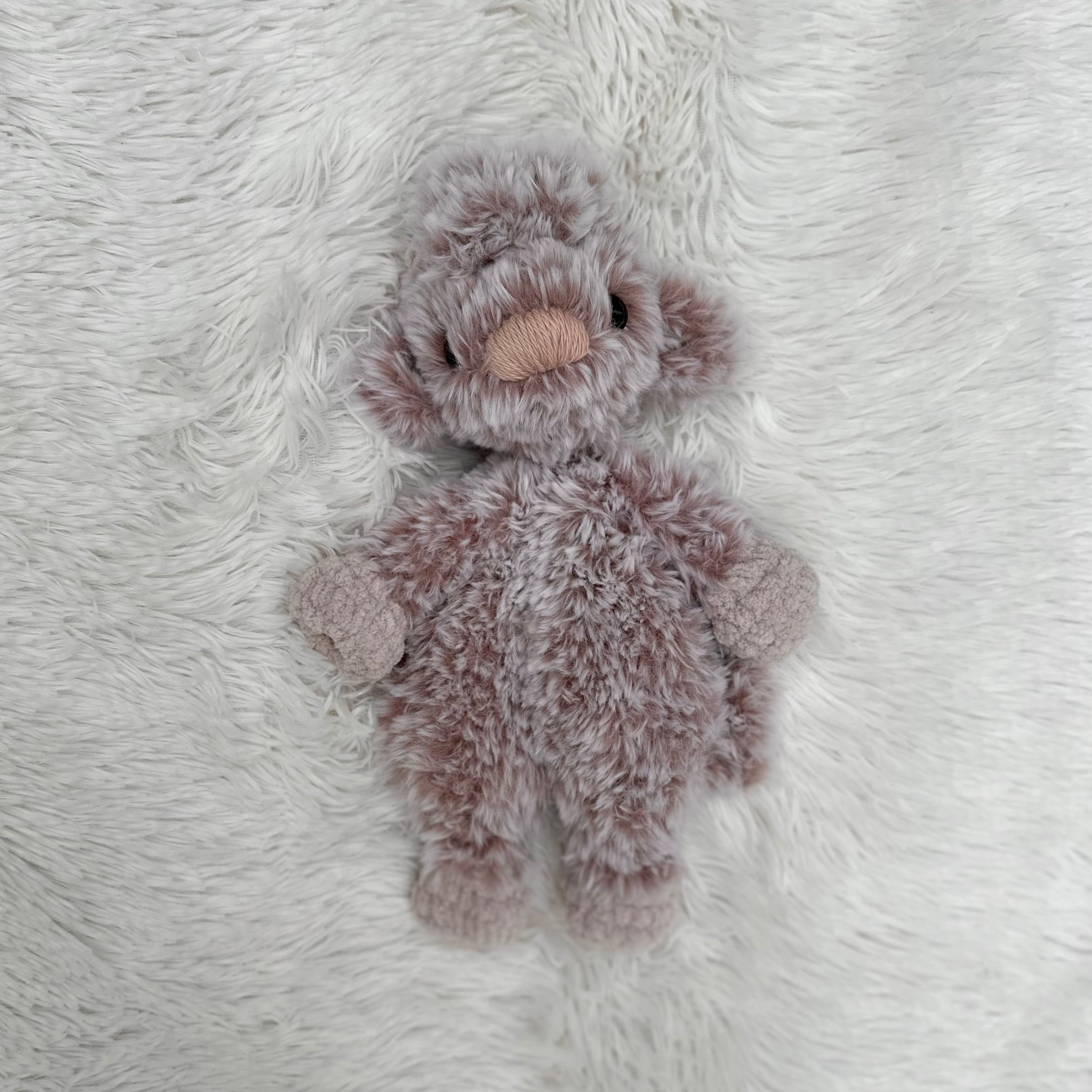 Furry Highland Cow Plushie Snuggler | Fuzzy | Faux Fur Yarn | Crocheted Stuffie | Lovey