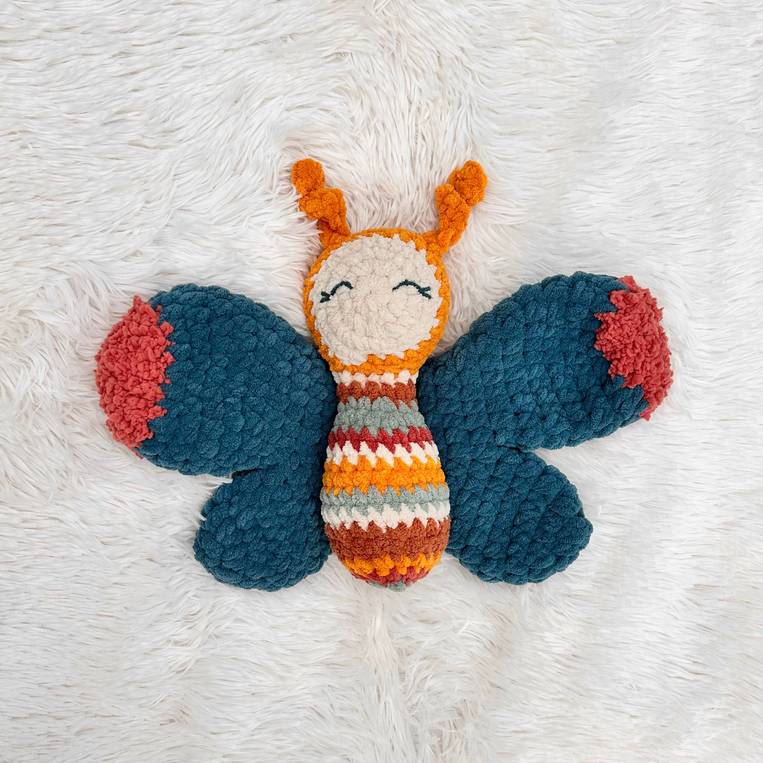 Butterfly Plushie | Crocheted Butterfly Stuffie | Bug | Baby Toy | Kids Toy