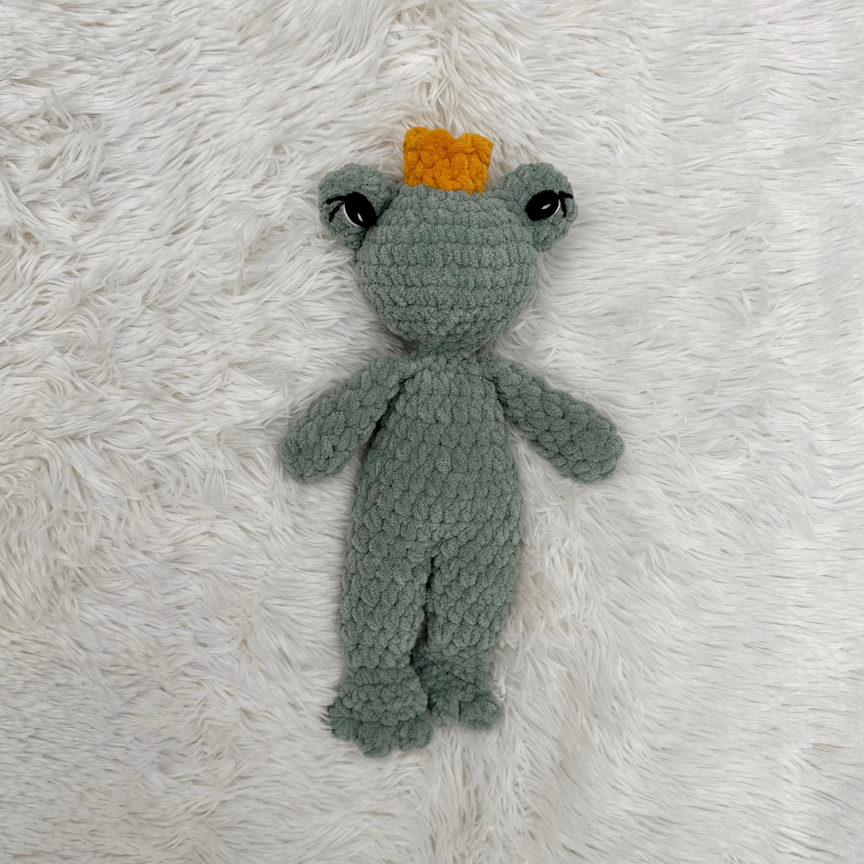Frog Plushie | Crocheted Stuffie | Frog Prince