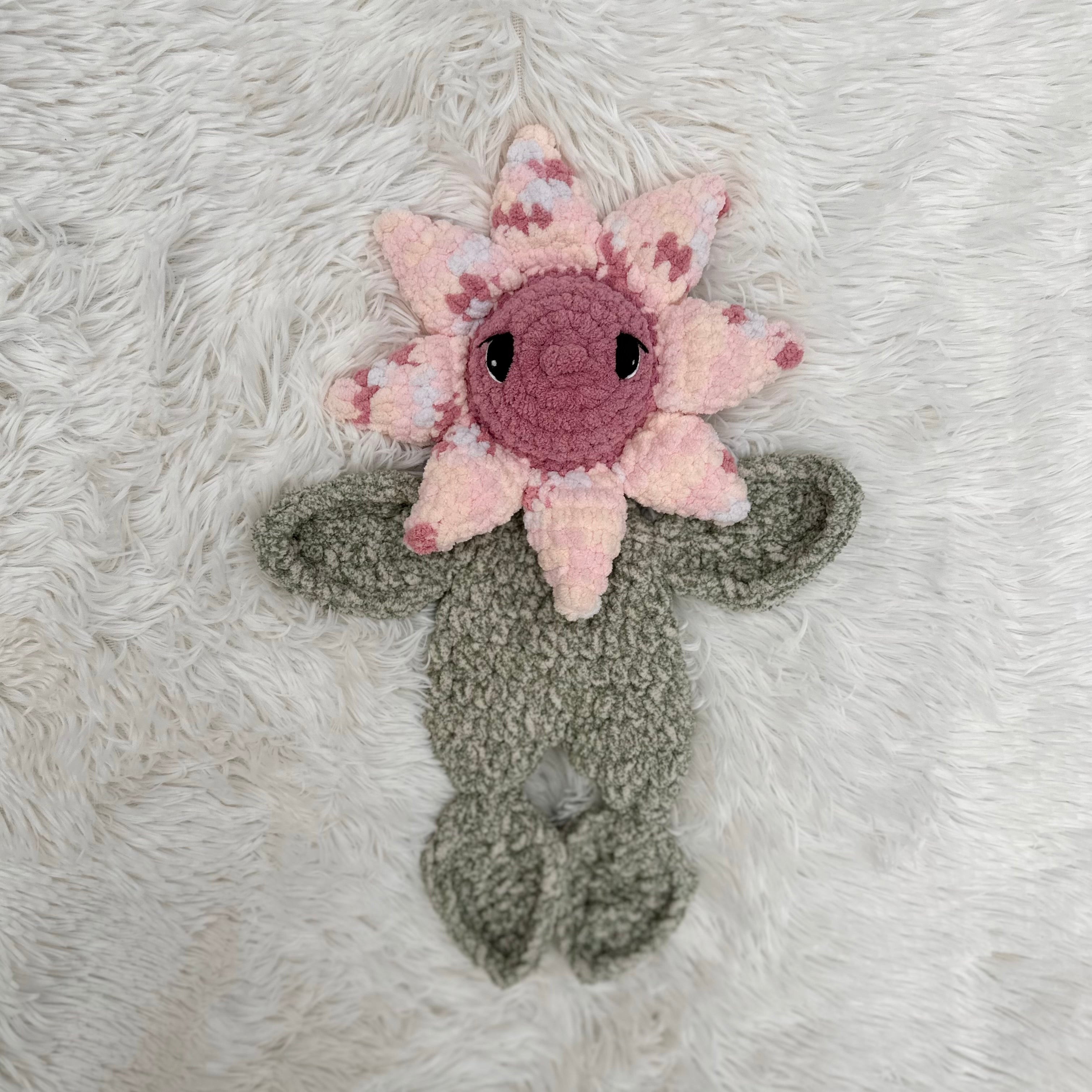 Solly Sunflower Plushie Snuggler | Crocheted Stuffie | Lovey | Floral | Flowers | Whimsical