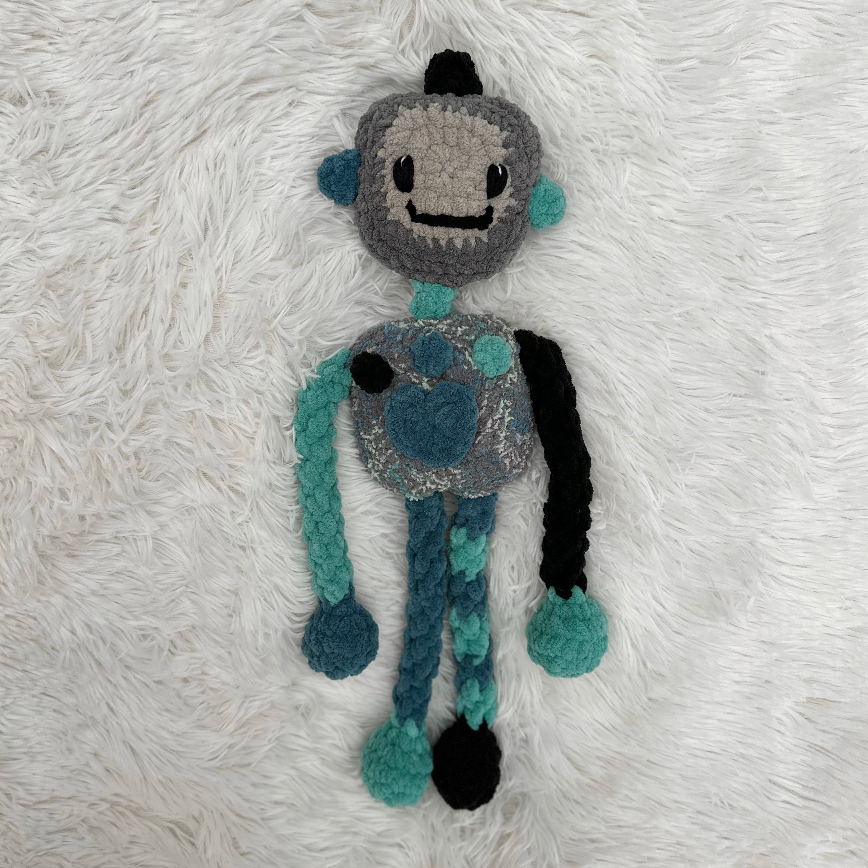 Robot Plushie | Crocheted Stuffie | Reggie Robot | Boy