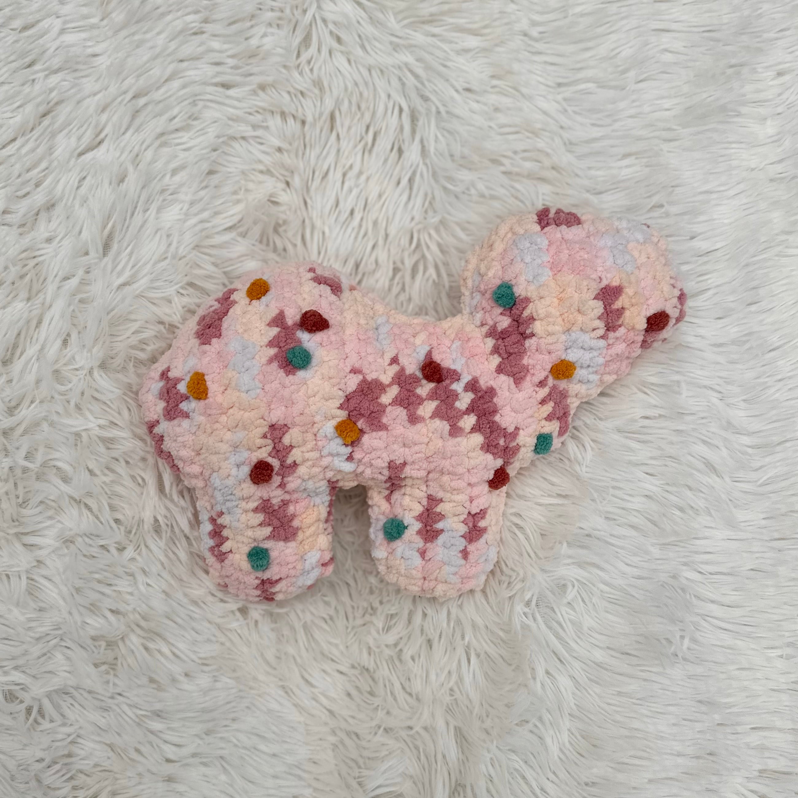 Frosted Animal Cookie Plushie Pillow | Animal Cracker Stuffie