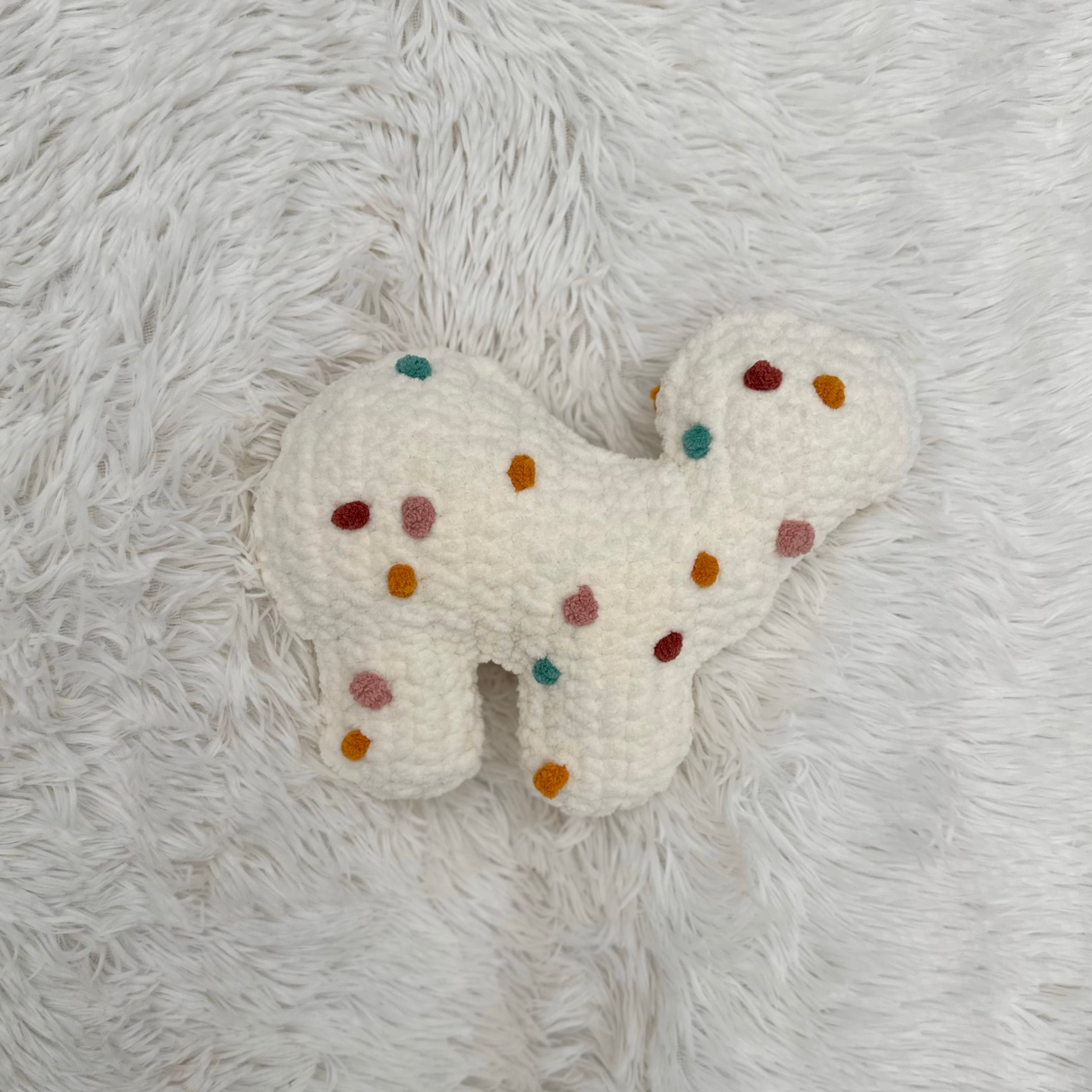 Frosted Animal Cookie Plushie Pillow | Animal Cracker Stuffie