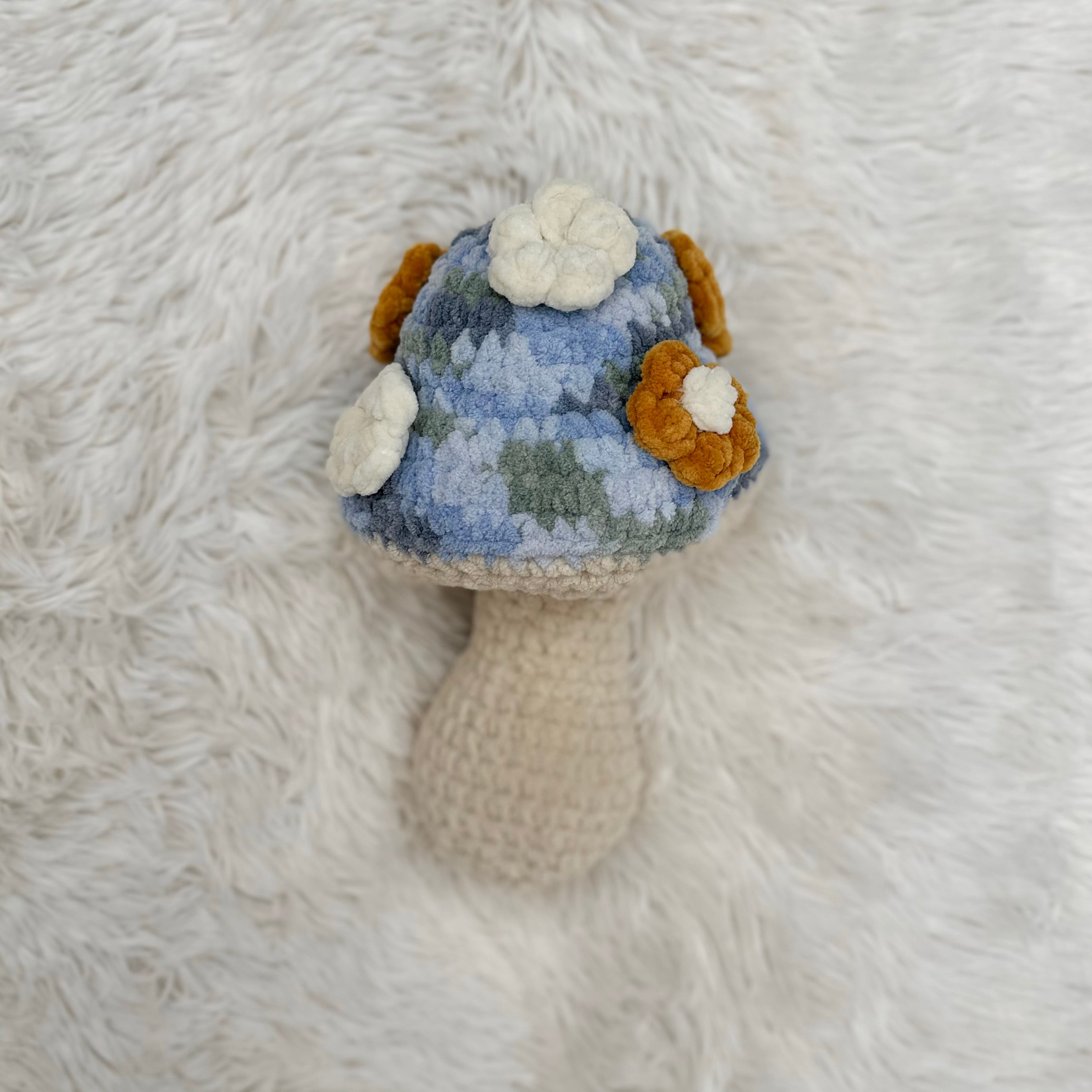 Floral Mushroom Plushie Pillow | Mushroom Stuffie | Groovy Mushie | Flowers