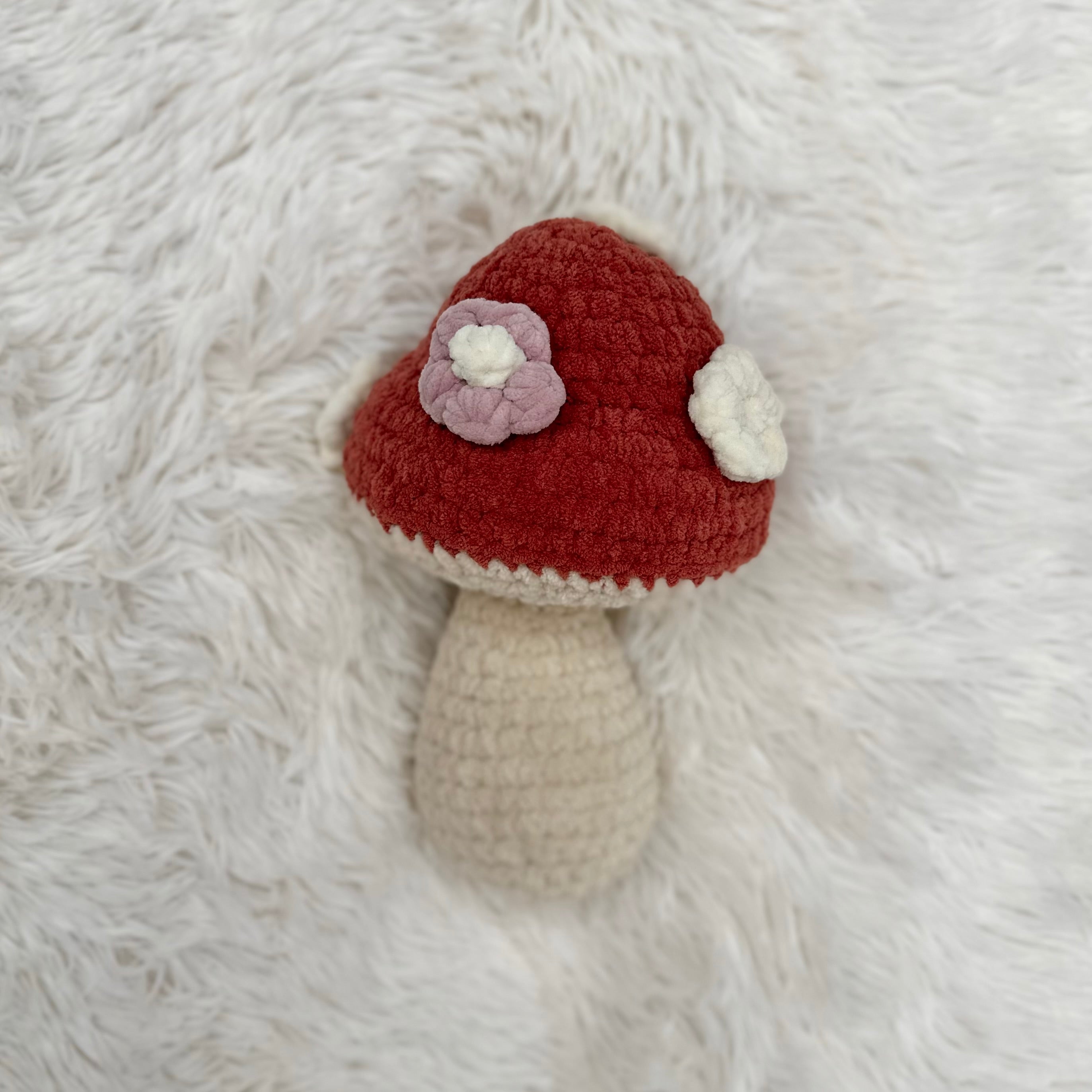 Floral Mushroom Plushie Pillow | Mushroom Stuffie | Groovy Mushie | Flowers