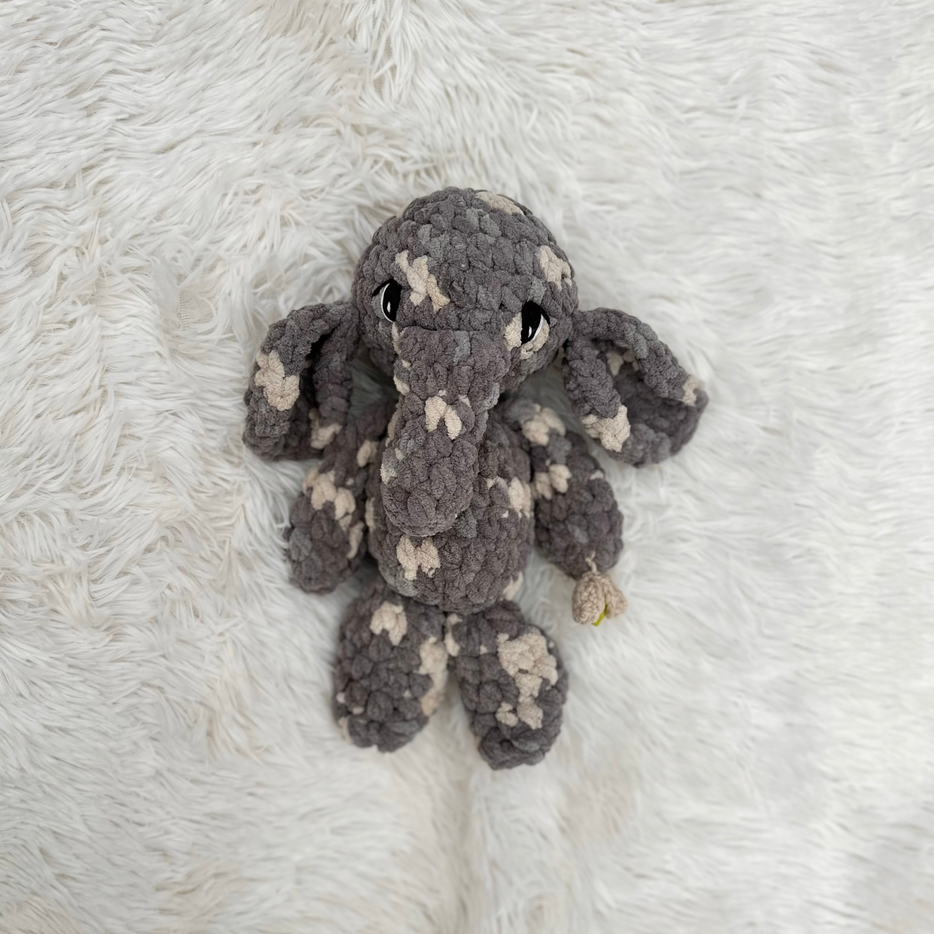 Elephant Plushie | Crocheted Elephant Stuffie