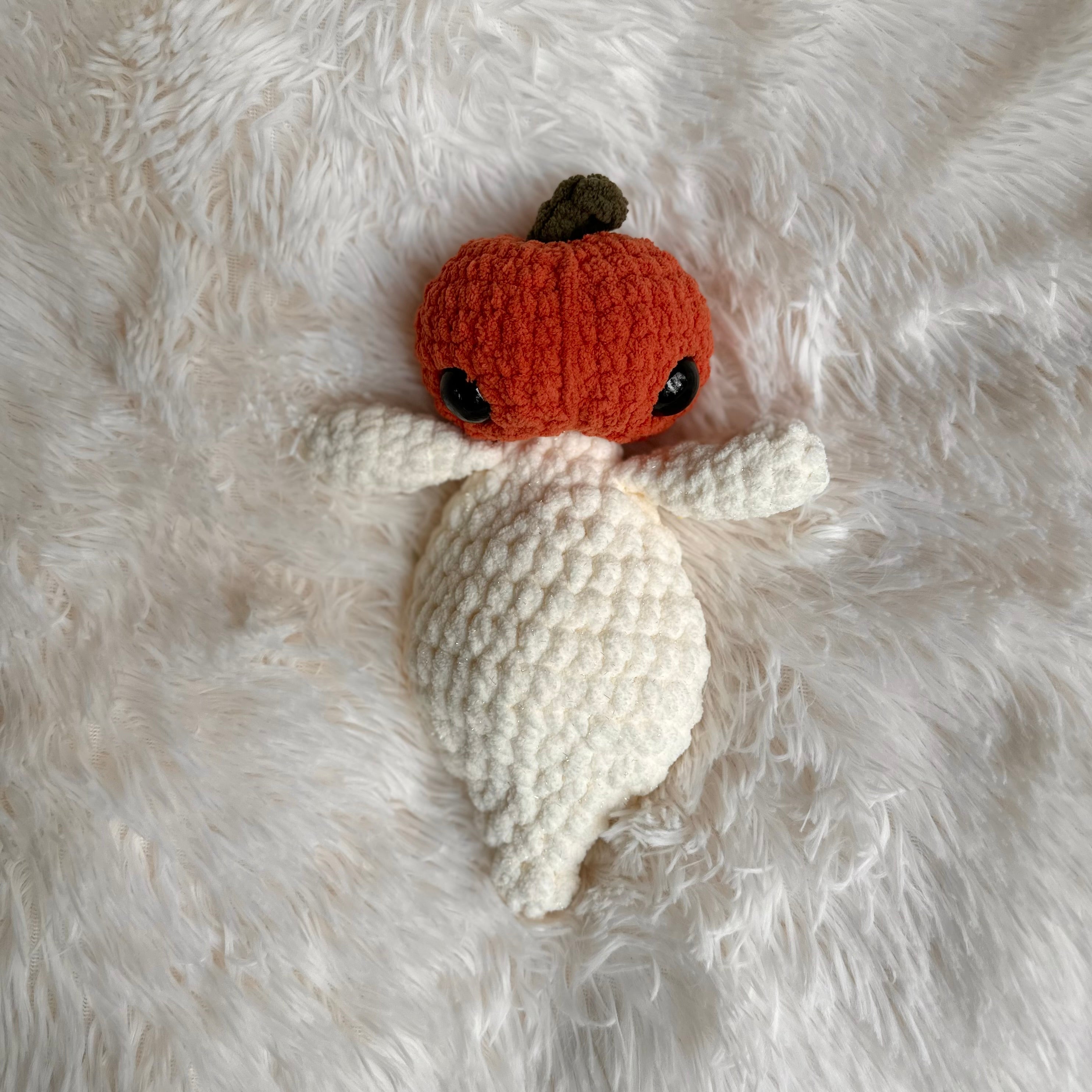 Jack-O-Lantern Ghost Snuggler Plushie | Halloween | Spooky Crochet