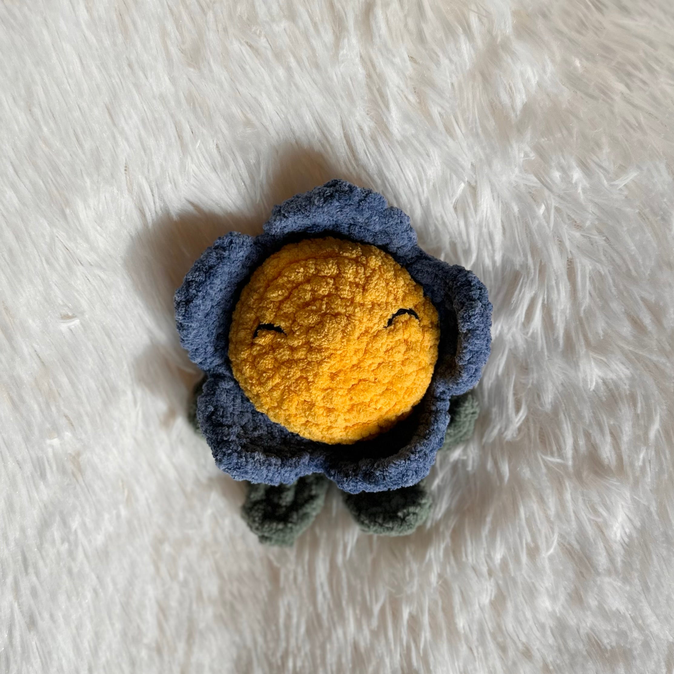 Crocheted Forget Me Not Plushie | Flower Friend | Baby Kids Toy | Whimsical