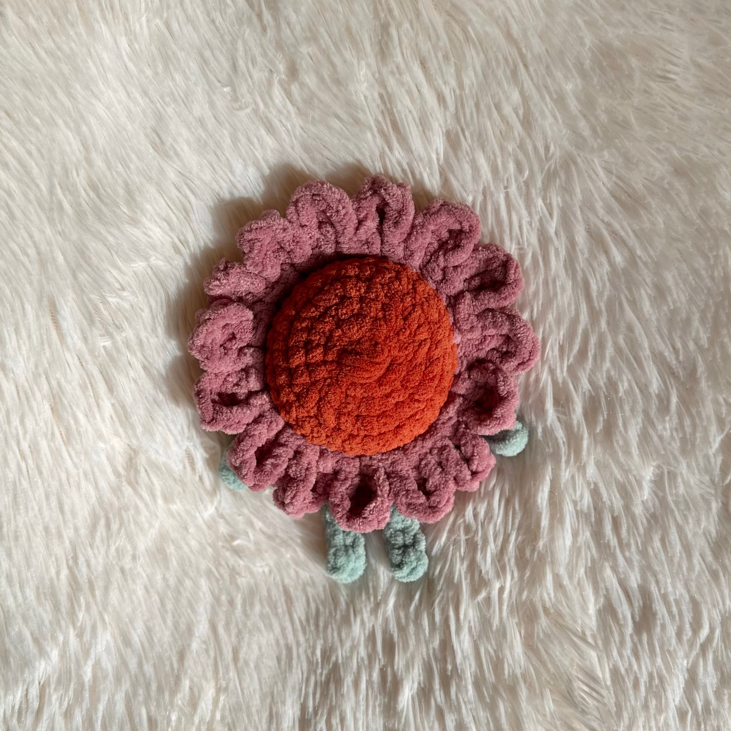Crocheted Daisy Plushie | Flower Friend | Baby Kids Toy | Whimsical