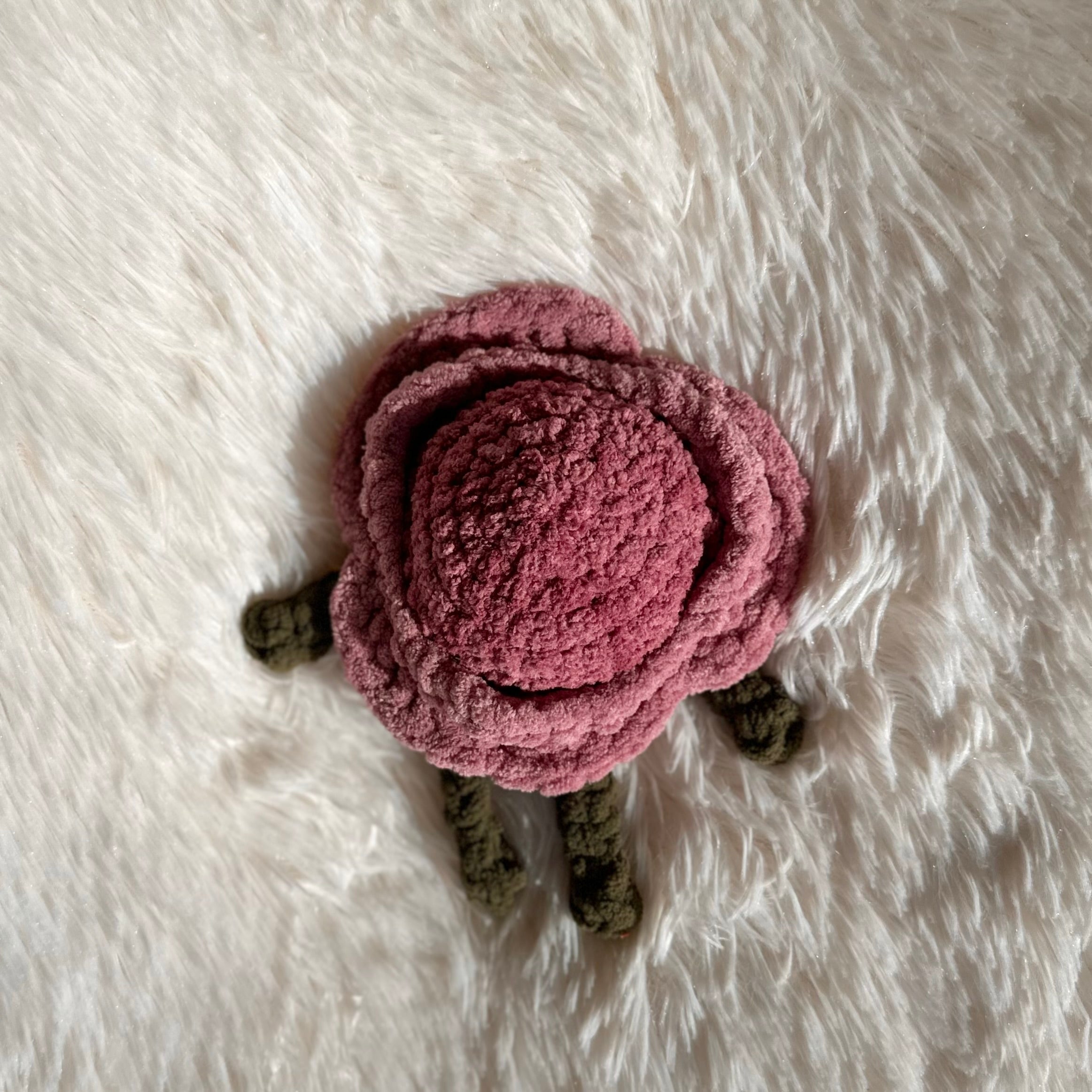 Crocheted Poppy Plushie | Flower Friend | Baby Kids Toy | Whimsical