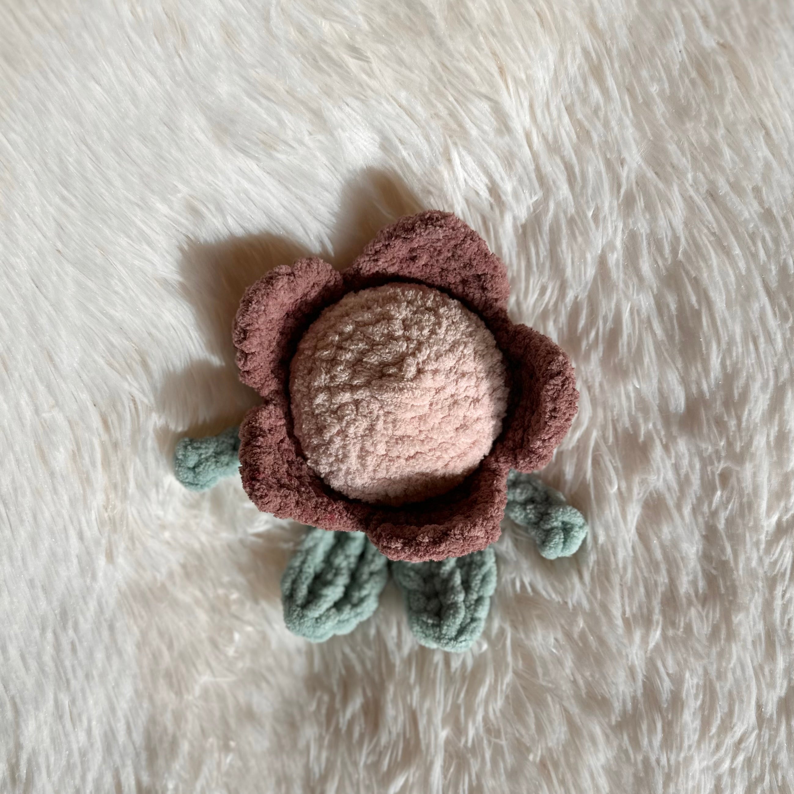 Crocheted Forget Me Not Plushie | Flower Friend | Baby Kids Toy | Whimsical