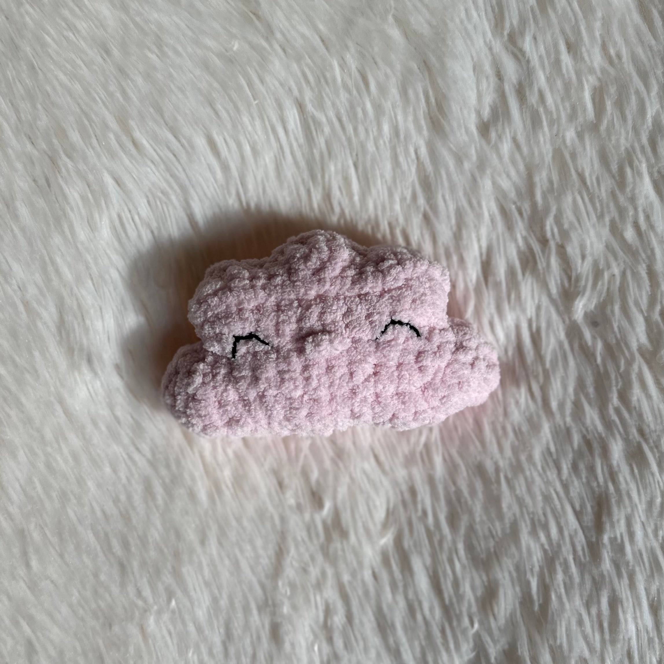 Crocheted Cloud Plushie | Mini Cloudia | Cloud Stuffie | Baby Kids Toy | Whimsical
