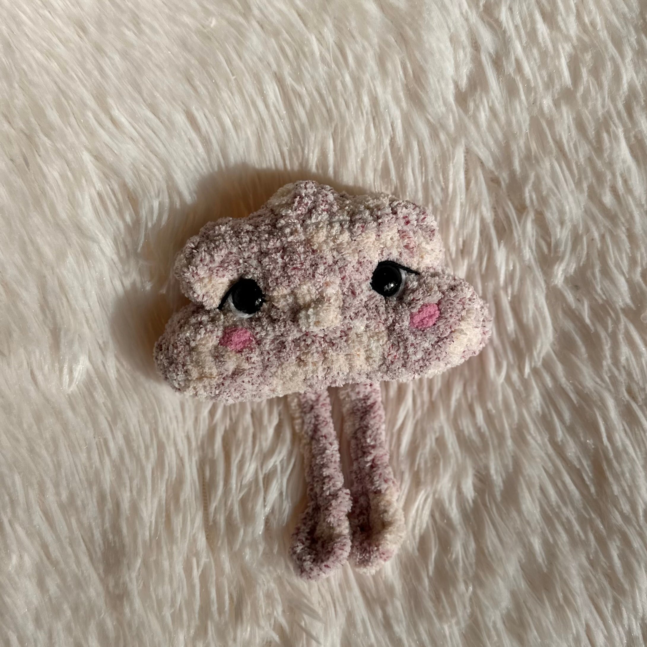 Crocheted Cloud Plushie | Mini Cloudia | Cloud Stuffie | Baby Kids Toy | Whimsical