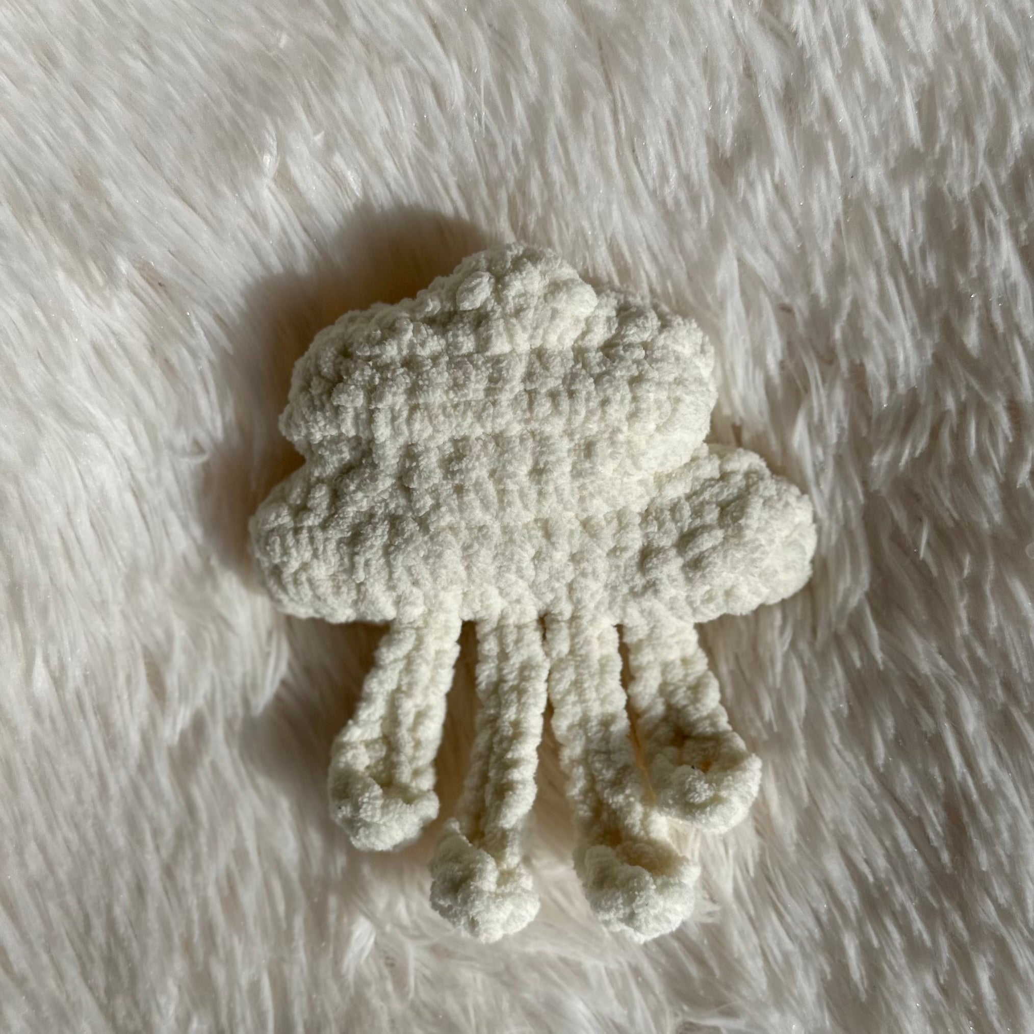 Crocheted Cloud Plushie | Mini Cloudia | Cloud Stuffie | Baby Kids Toy | Whimsical