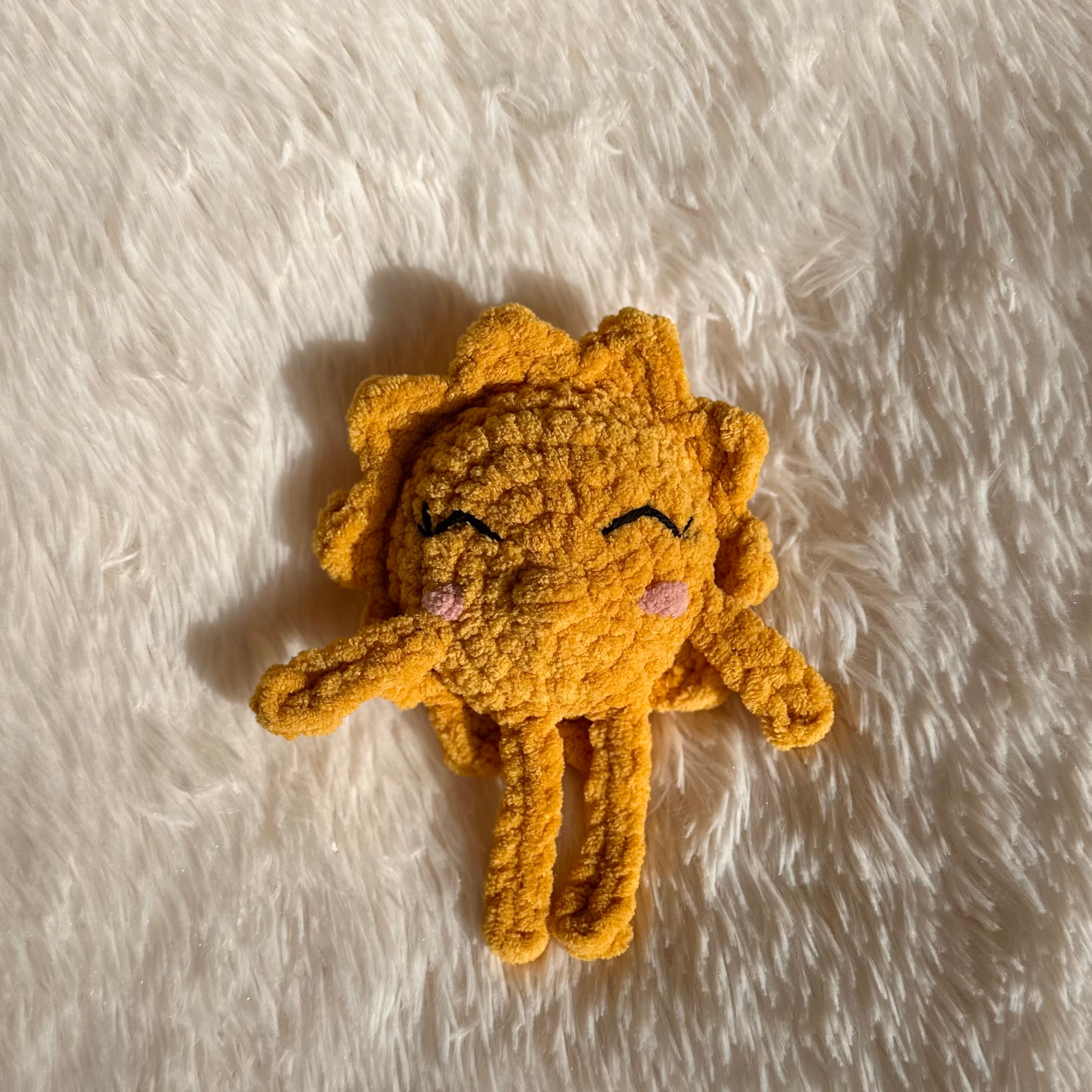 Crocheted Sun Plushie | Mini Raya Sunshine | Sunshine Stuffie | Baby Kids Toy | Whimsical