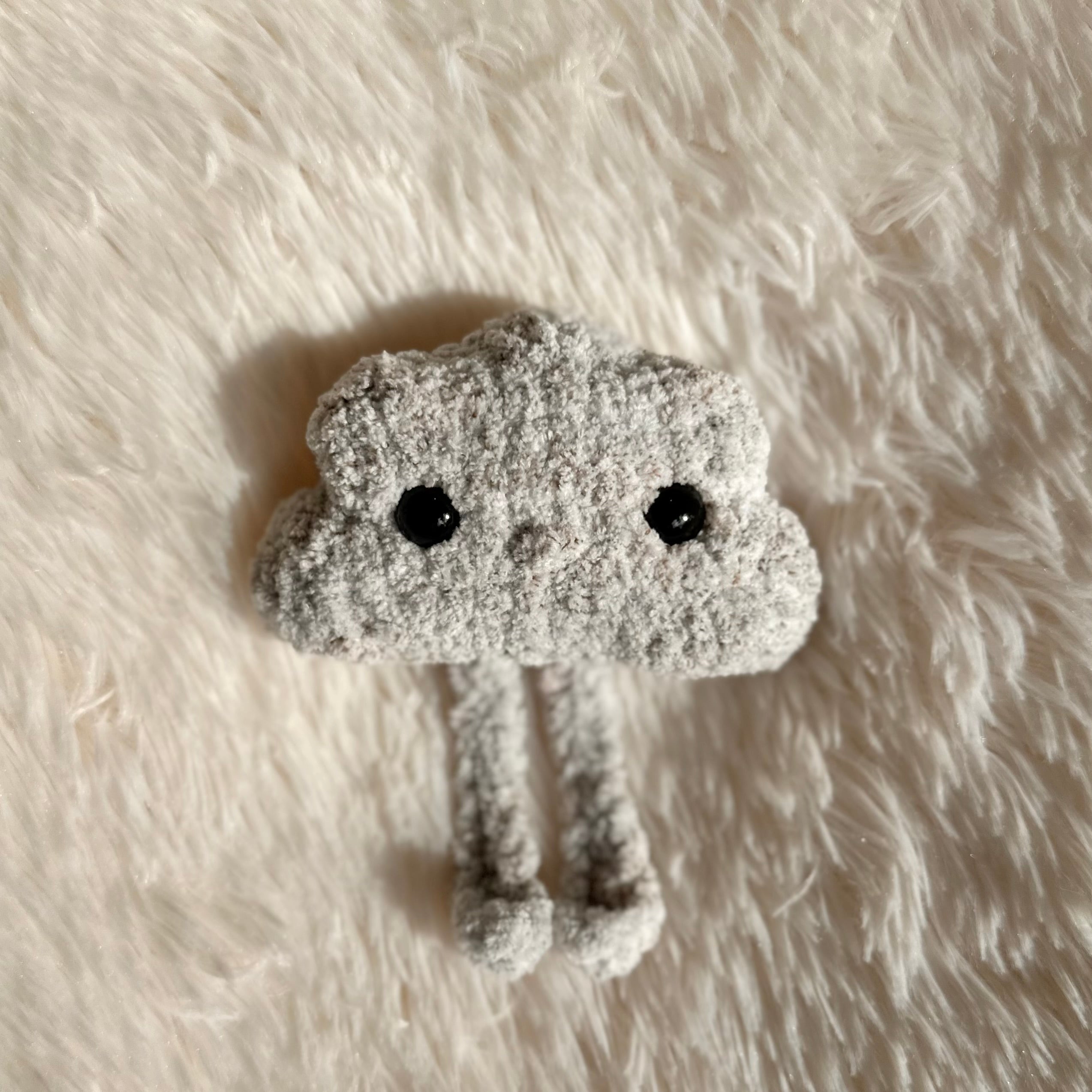 Crocheted Cloud Plushie | Mini Cloudia | Cloud Stuffie | Baby Kids Toy | Whimsical