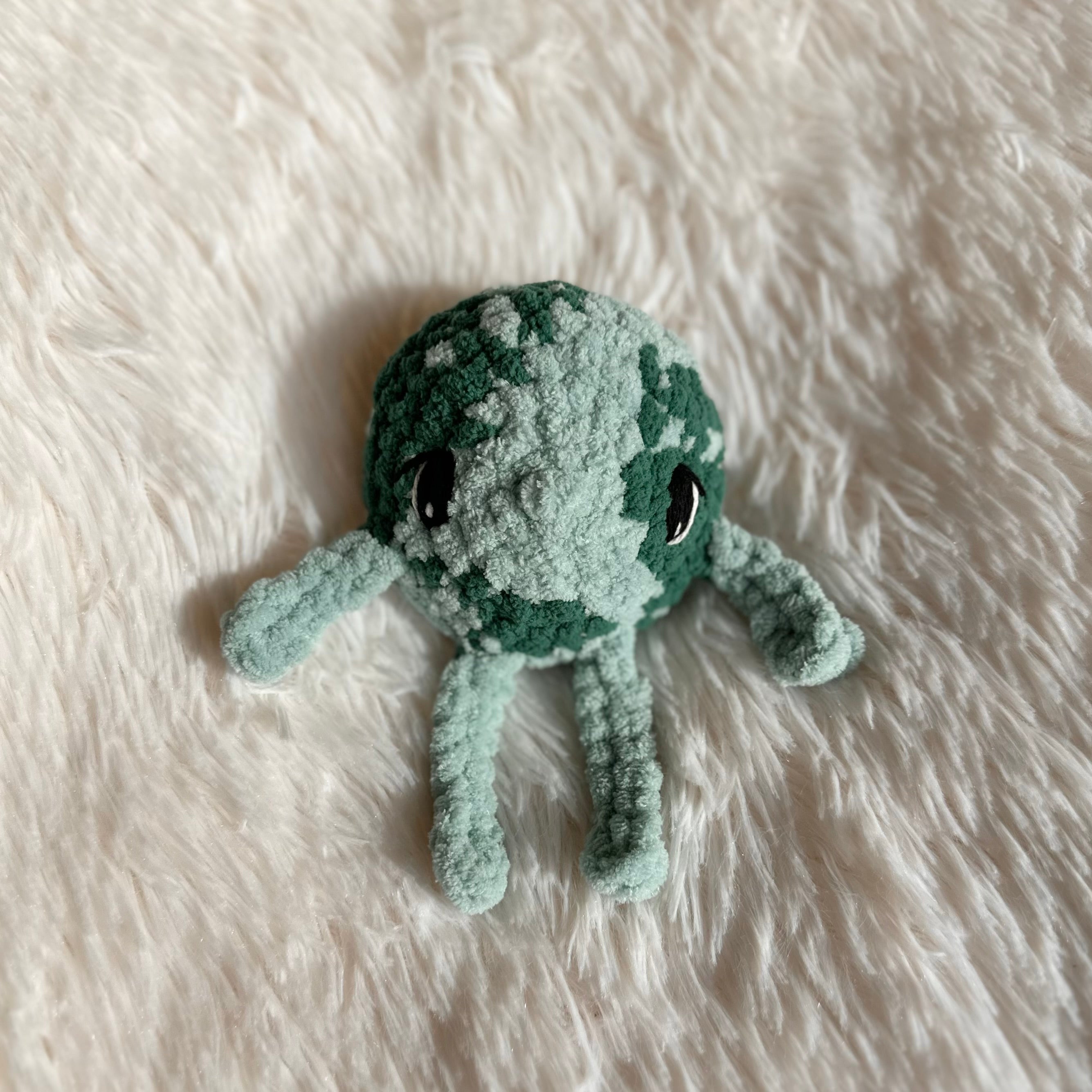 Crocheted Earth Plushie | Mini Eartha | Earth Stuffie | Baby Kids Toy | Whimsical | Planet Earth