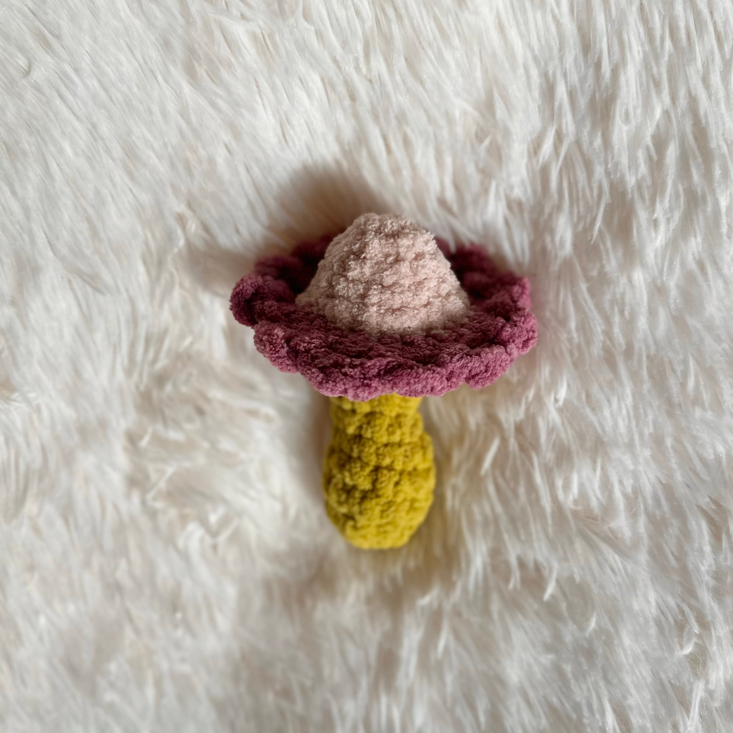 Small Floral Mushroom | Mushroom Plushie | Crochet Mushie | Whimsical