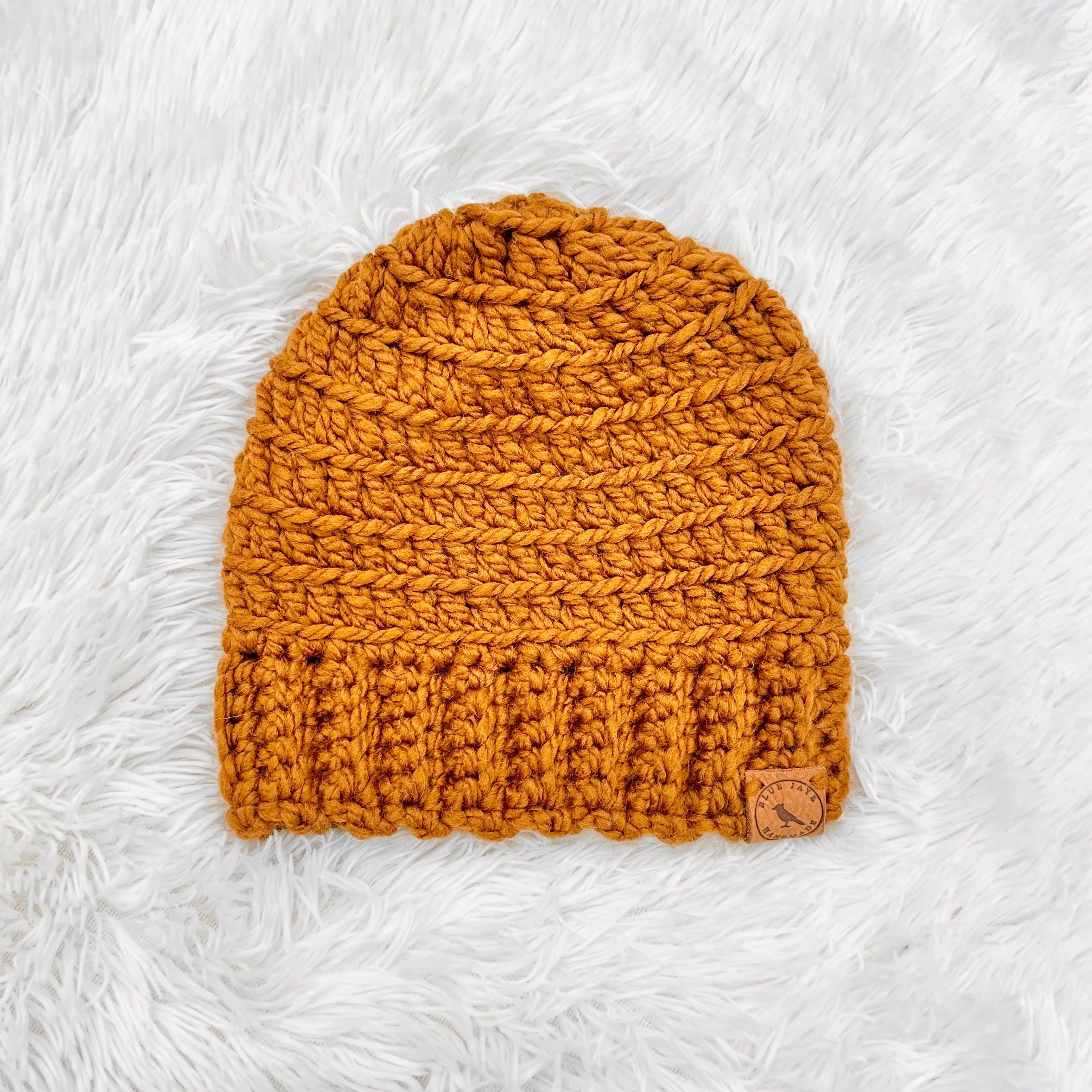 Adult Size Wool Blend Slouchy Beanie | Crocheted Warm Winter Hat