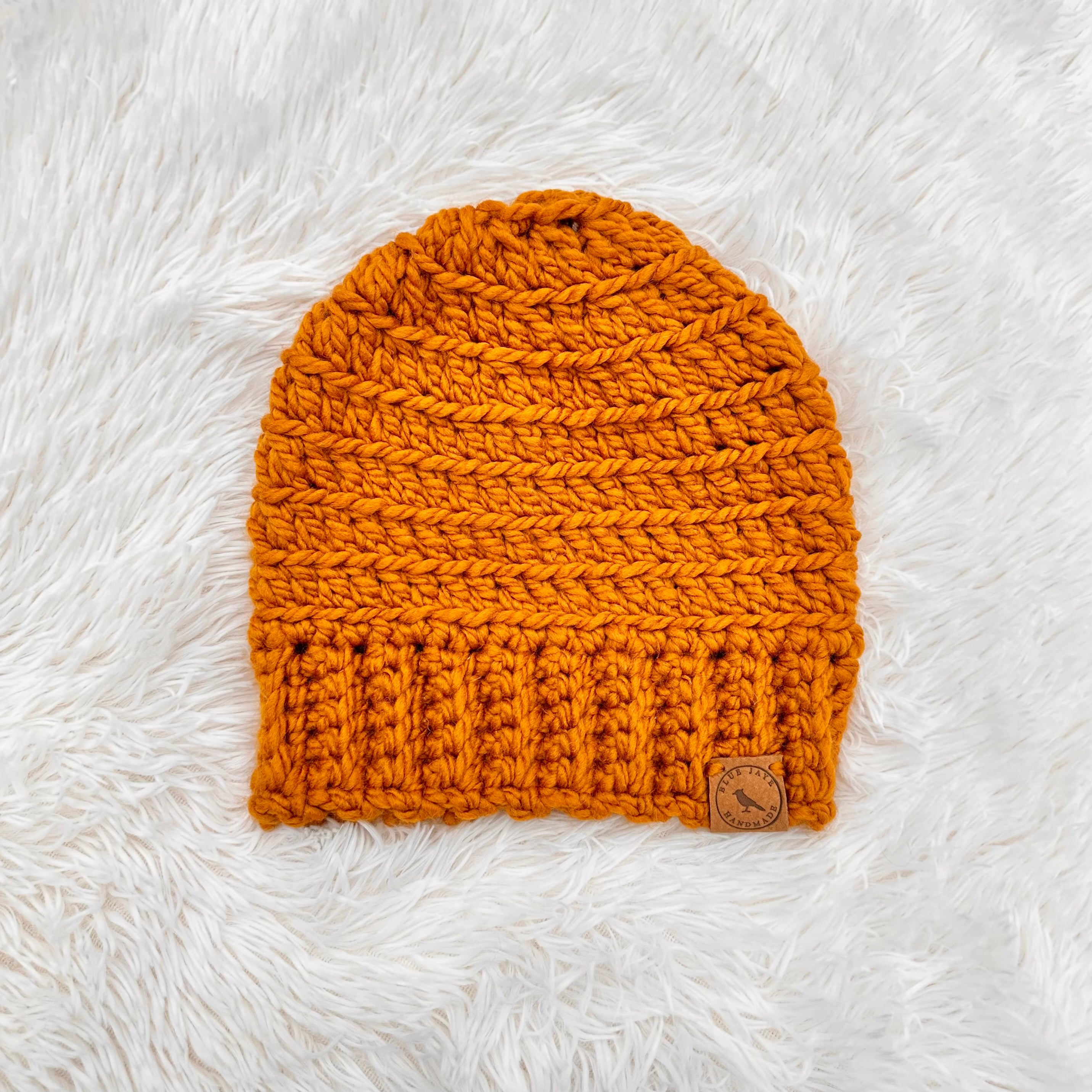 Adult Size Wool Blend Slouchy Beanie | Crocheted Warm Winter Hat