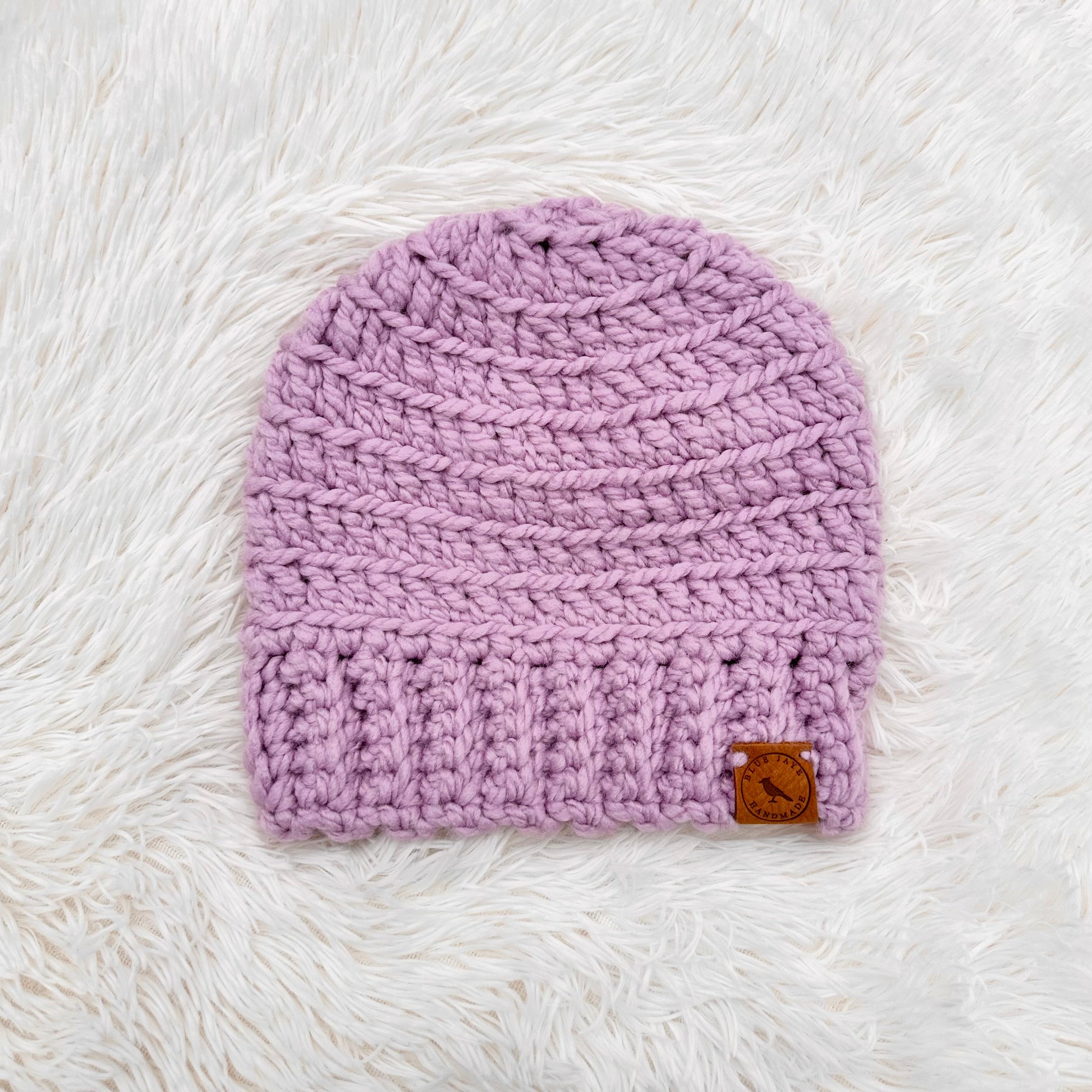 Adult Size Wool Blend Slouchy Beanie | Crocheted Warm Winter Hat