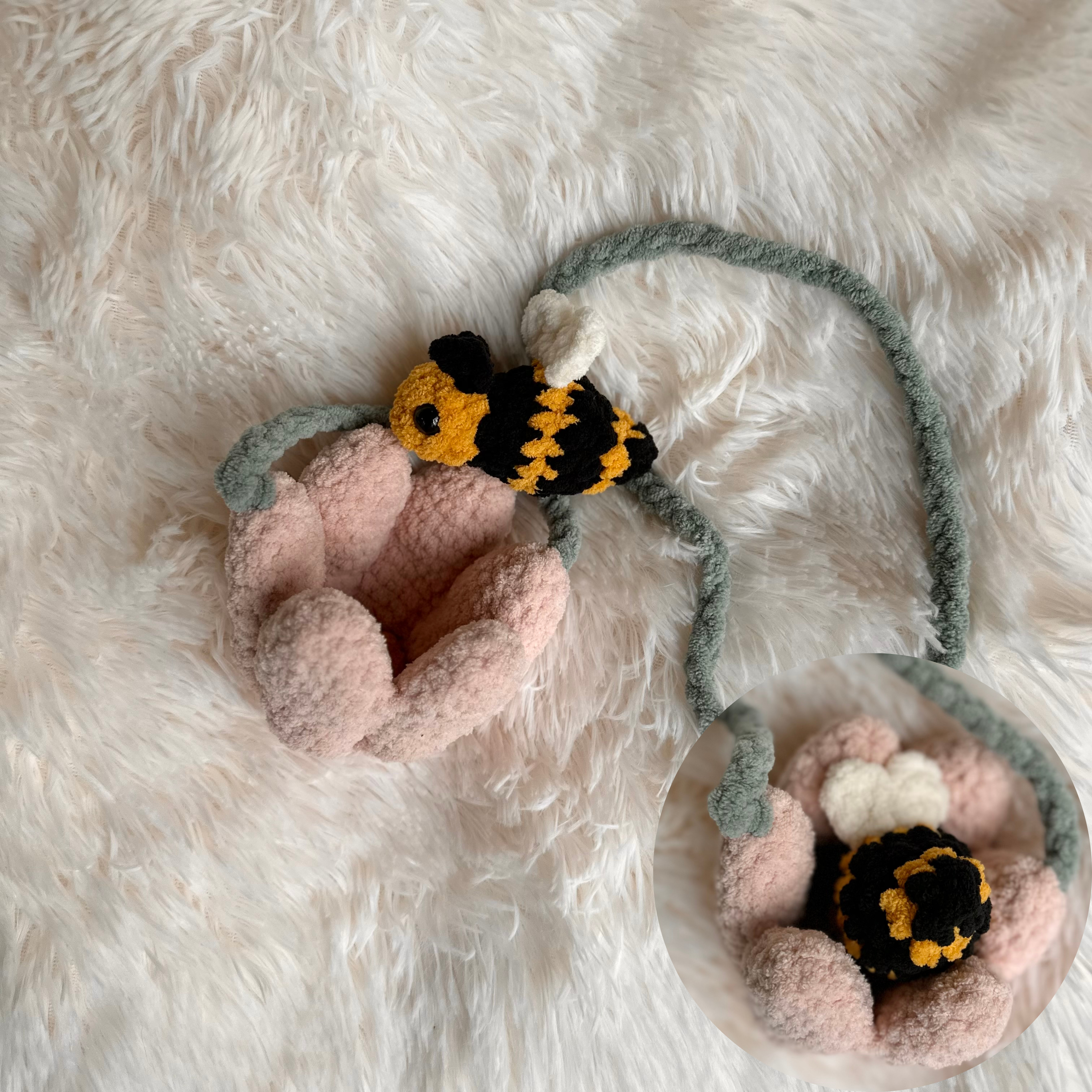 Bee Plushie With Flower Bag | Bumblebee | Purse