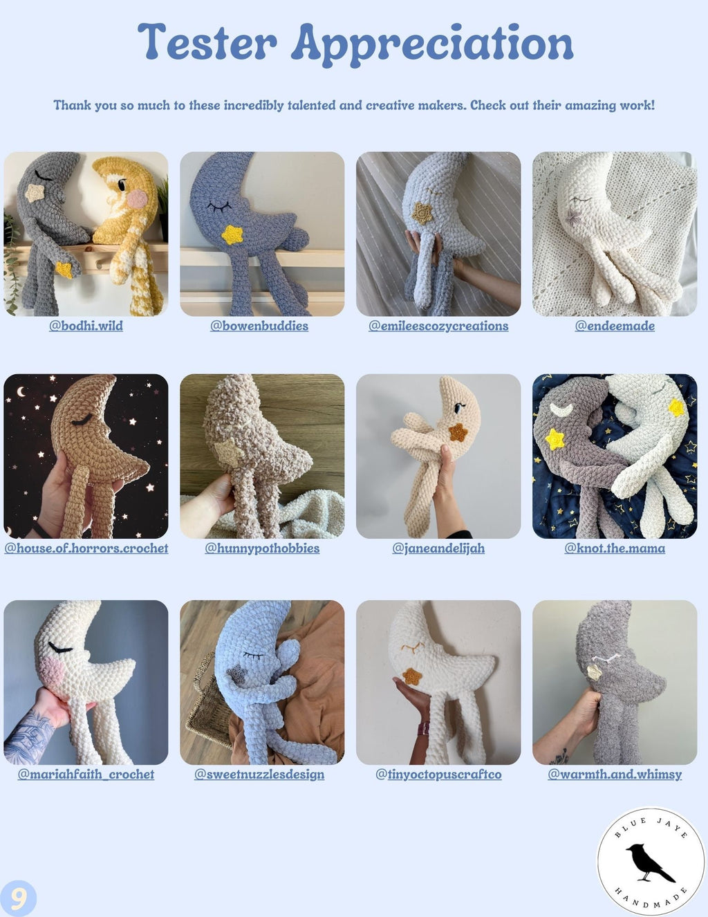 Luna Moon Crochet Pattern Bundle (Luna + Little Luna Included) | Amigurumi Moon Pattern