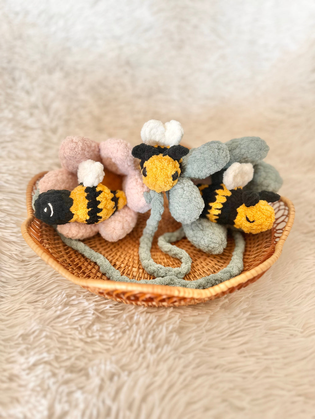 Blossom The Bee and Flower Crochet Pattern | Amigurumi Bee And Flower Pattern