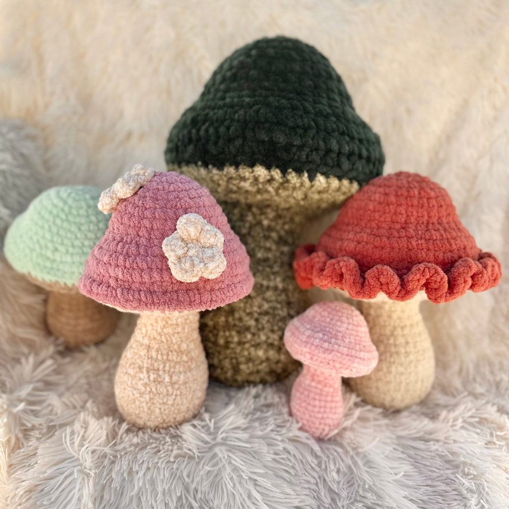 Groovy Mushroom Bundle Crochet Patterns | Amigurumi Whimsy Floral Mushroom Patterns