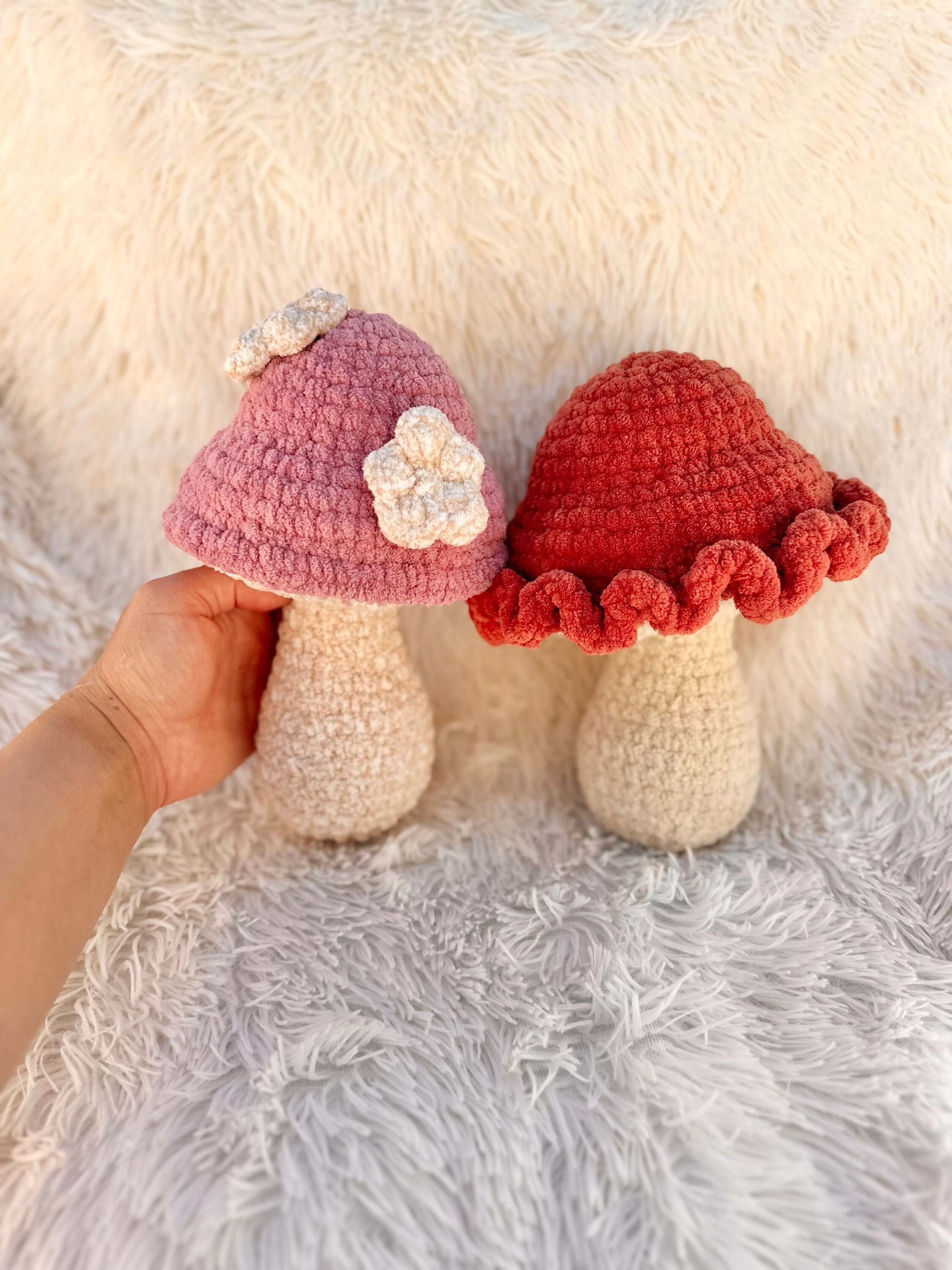 Bella Mushroom With Flowers Crochet Pattern | Amigurumi Groovy Floral Mushroom Pattern
