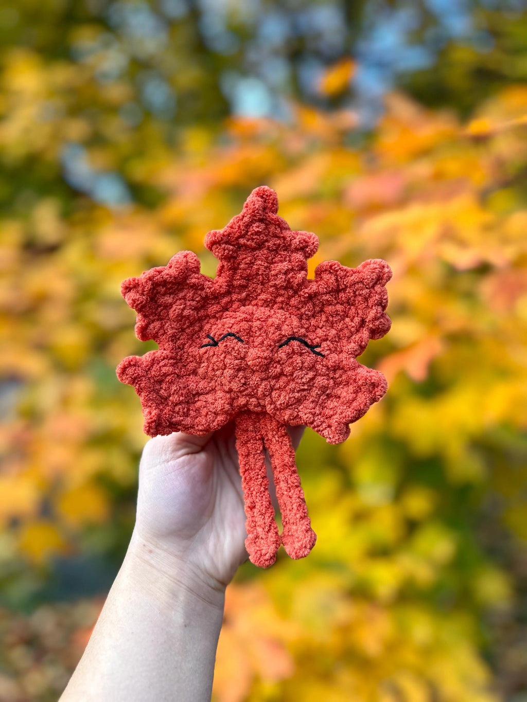 Maple Leaf Crochet Pattern | Whimsical Amigurumi Leaf | Autumn Crochet Pattern | Fall Market Crochet Pattern