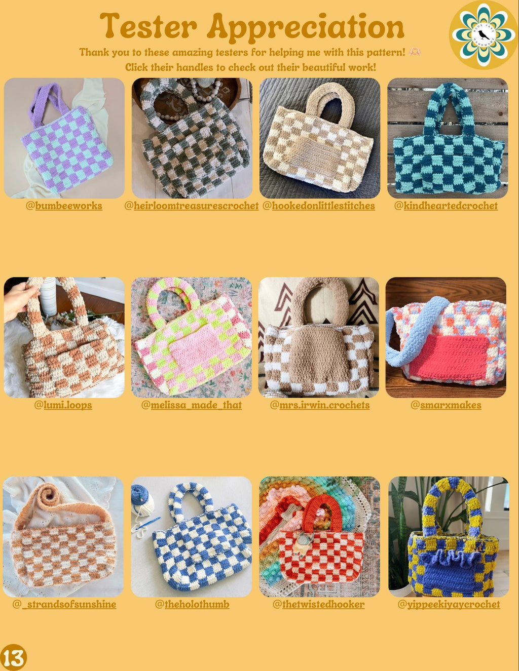 Checkered Tote Crochet Pattern Bundle | Includes 2 Patterns | Customizable Tote Bag | Checkered Tote | Checks | Crochet Bag Pattern