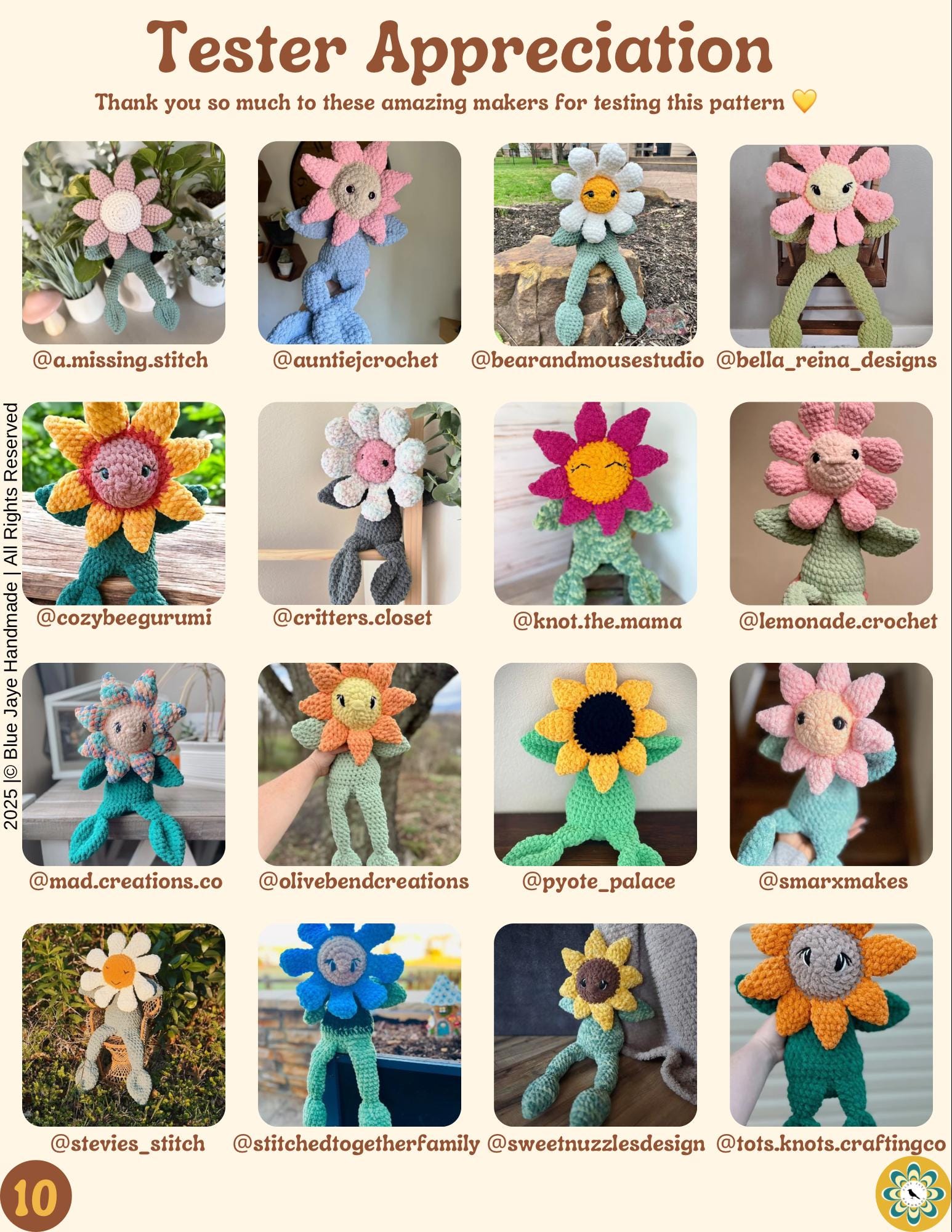 Solly/Dolly Plushie Mod Pattern | Solly Sunflower | Dolly Daisy | Crochet Pattern Mod | Flower Plushie