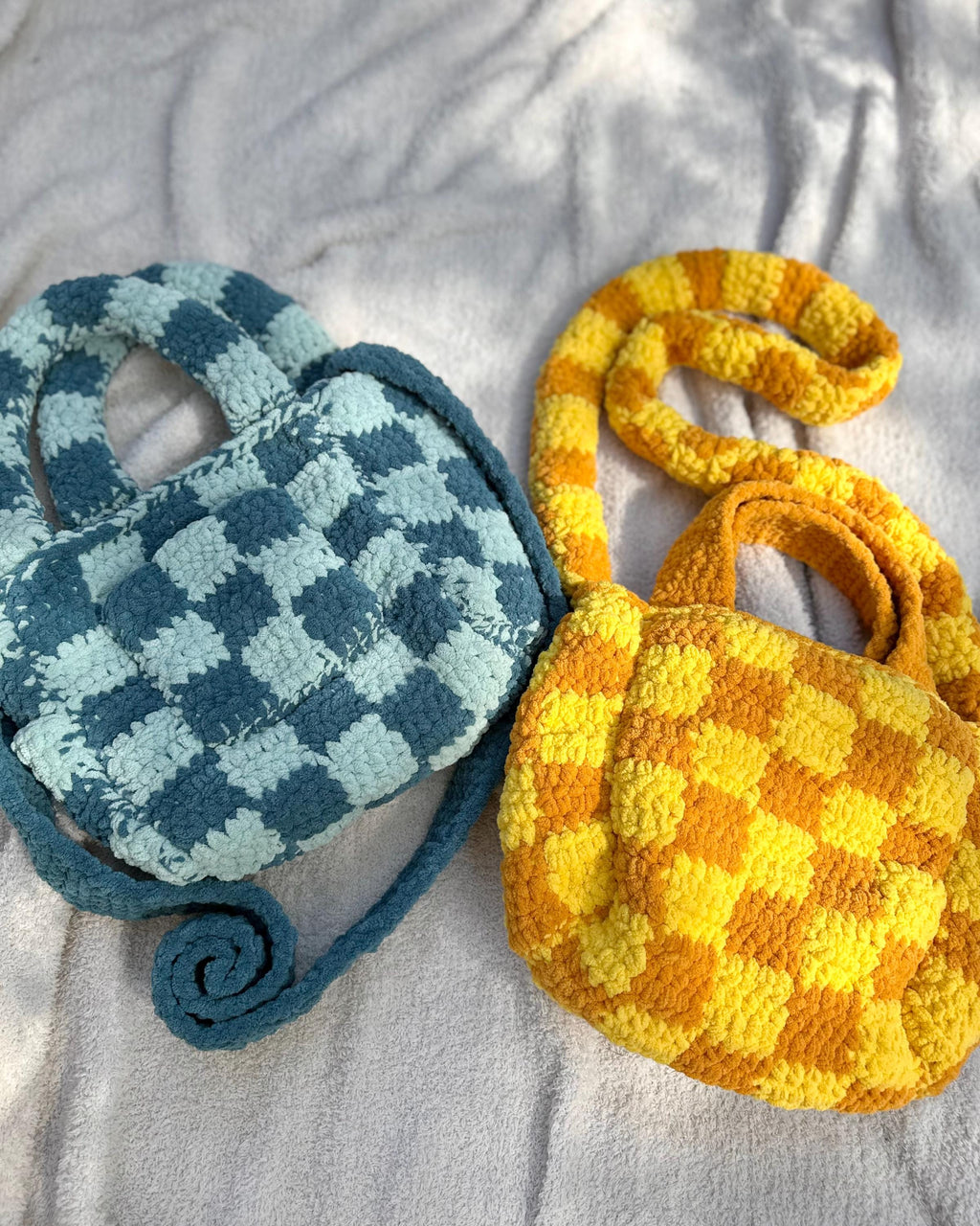 Checkered Tote Crochet Pattern Bundle | Includes 2 Patterns | Customizable Tote Bag | Checkered Tote | Checks | Crochet Bag Pattern
