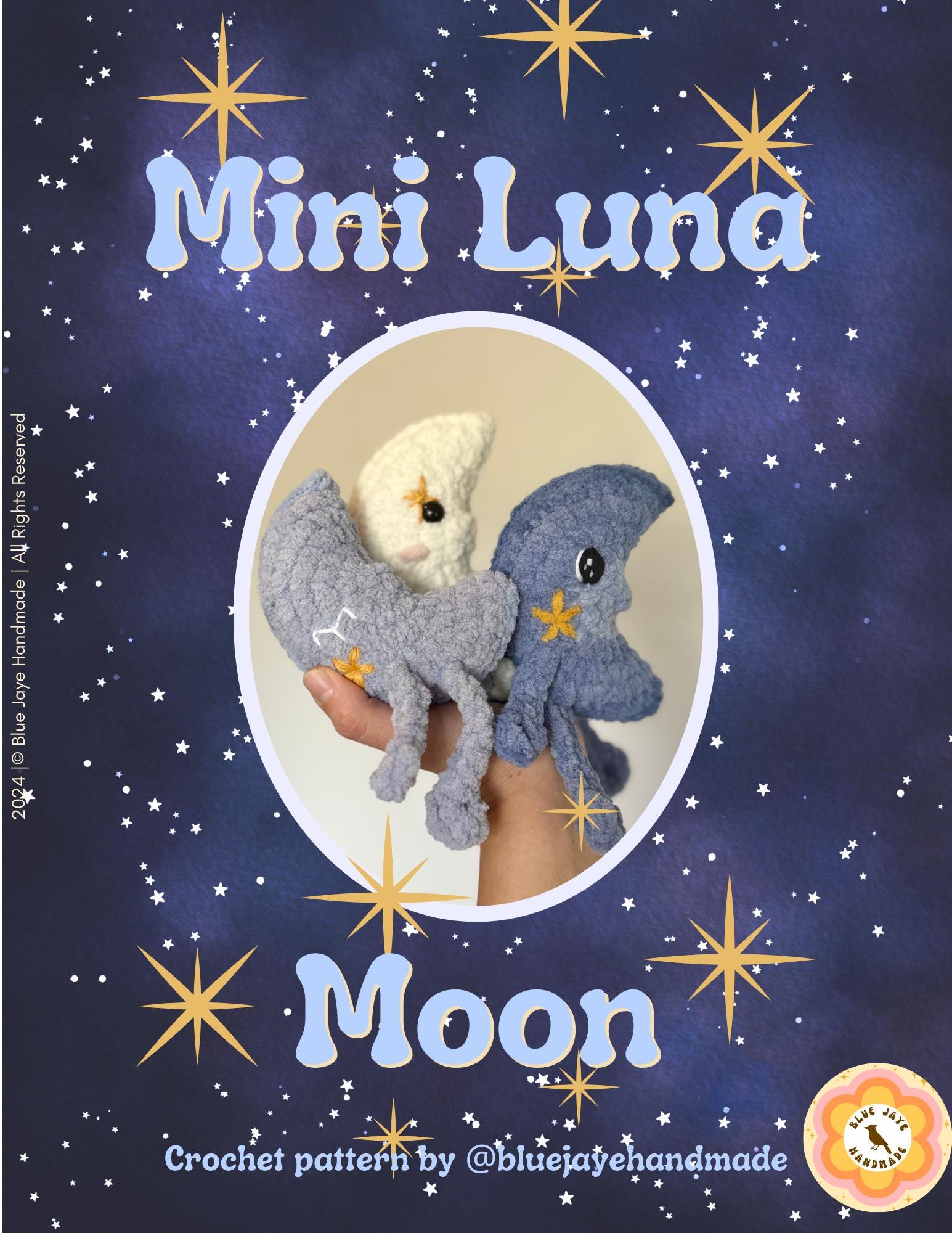 Mini Luna Moon Crochet Pattern | Amigurumi Moon Pattern