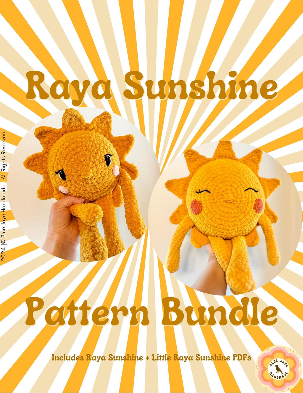 Raya Sunshine Crochet Pattern Bundle (Raya + Little Raya Included) | Amigurumi Sun Pattern