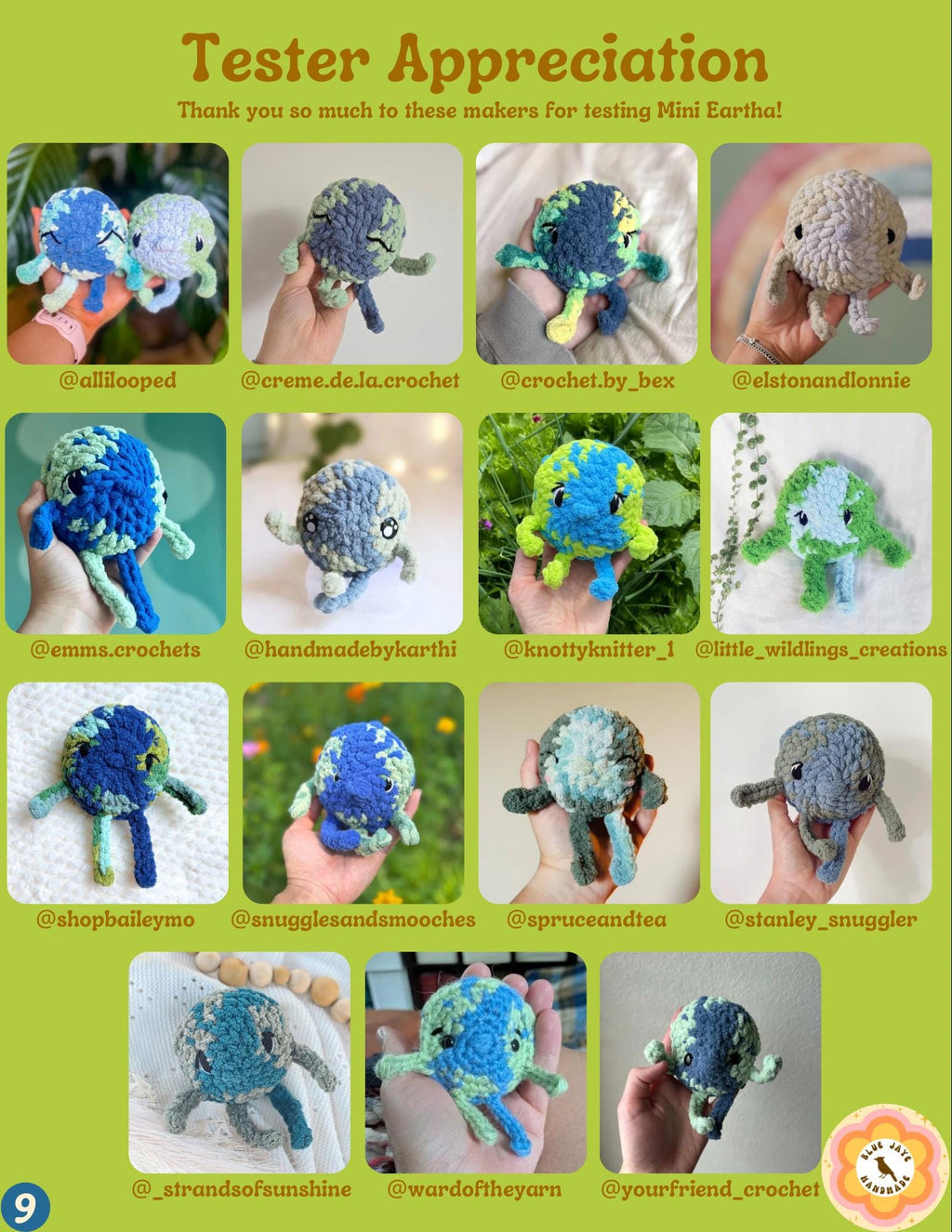 Mini Eartha Crochet Pattern | The Earth Friend | Whimsical Amigurumi Earth Pattern