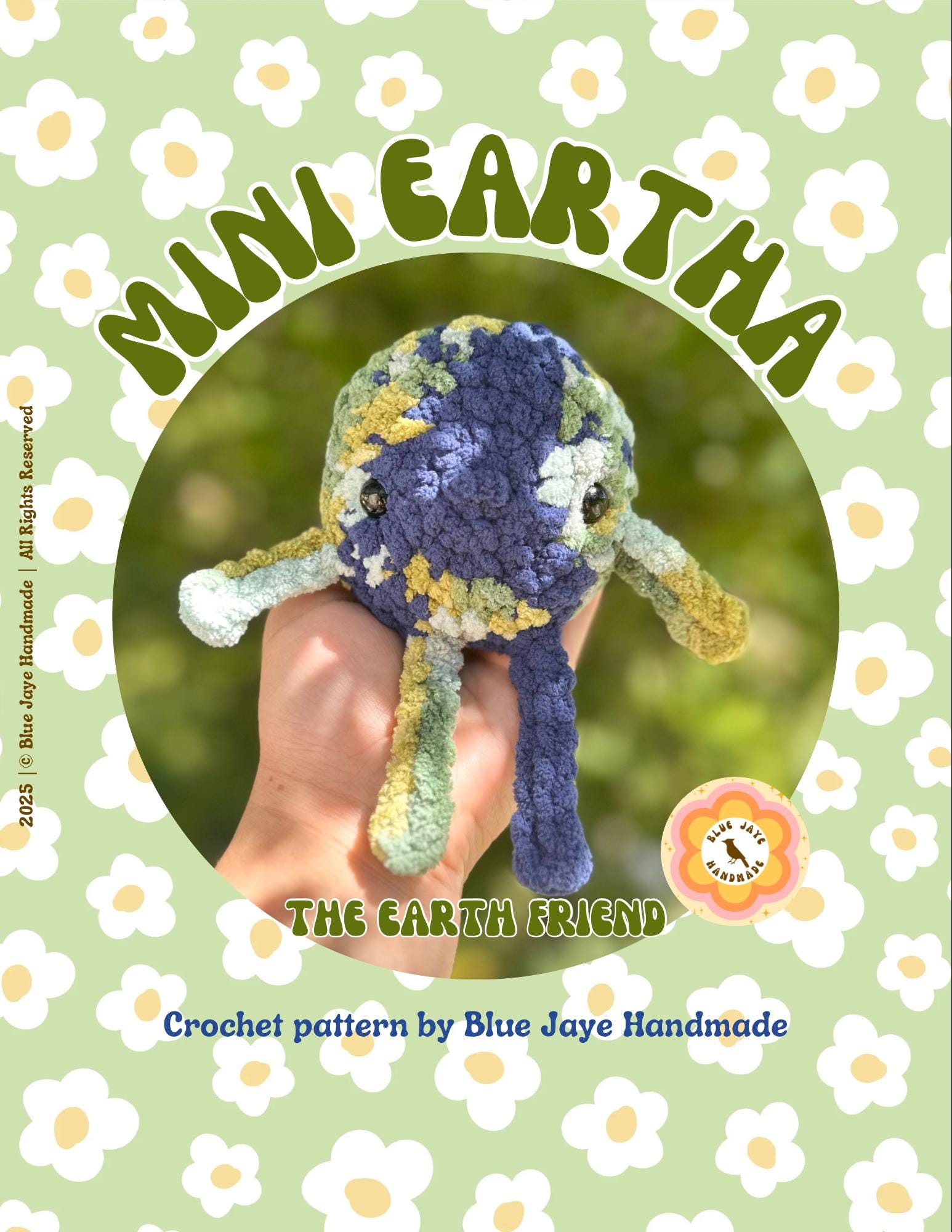 Mini Eartha Crochet Pattern | The Earth Friend | Whimsical Amigurumi Earth Pattern