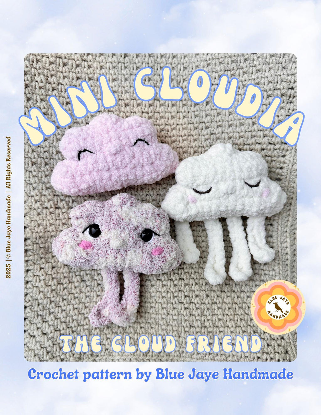 Mini Cloudia Crochet Pattern | Cloud Friend | Amigurumi Cloud Pattern