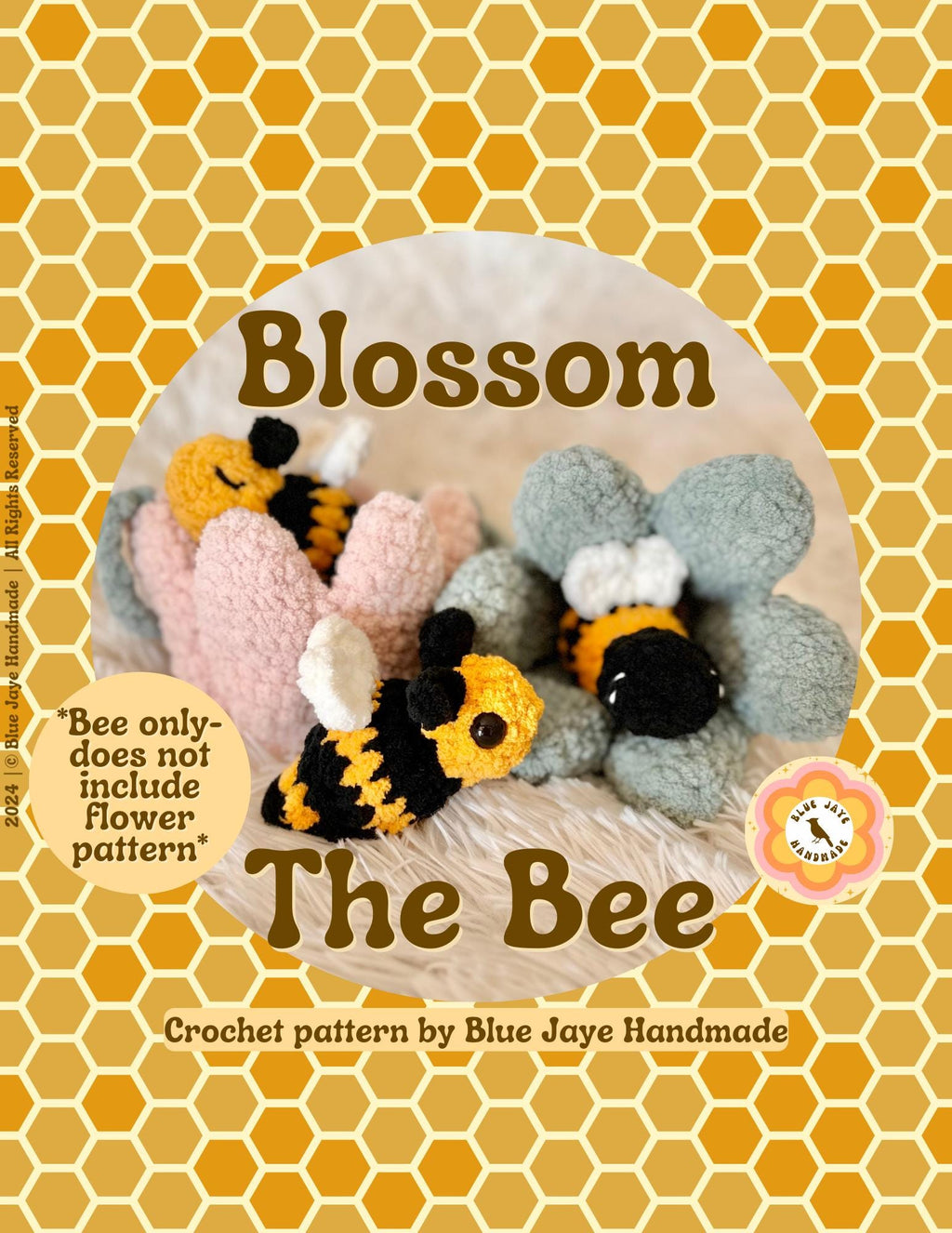 Blossom The Bee Crochet Pattern | Amigurumi Bee Pattern