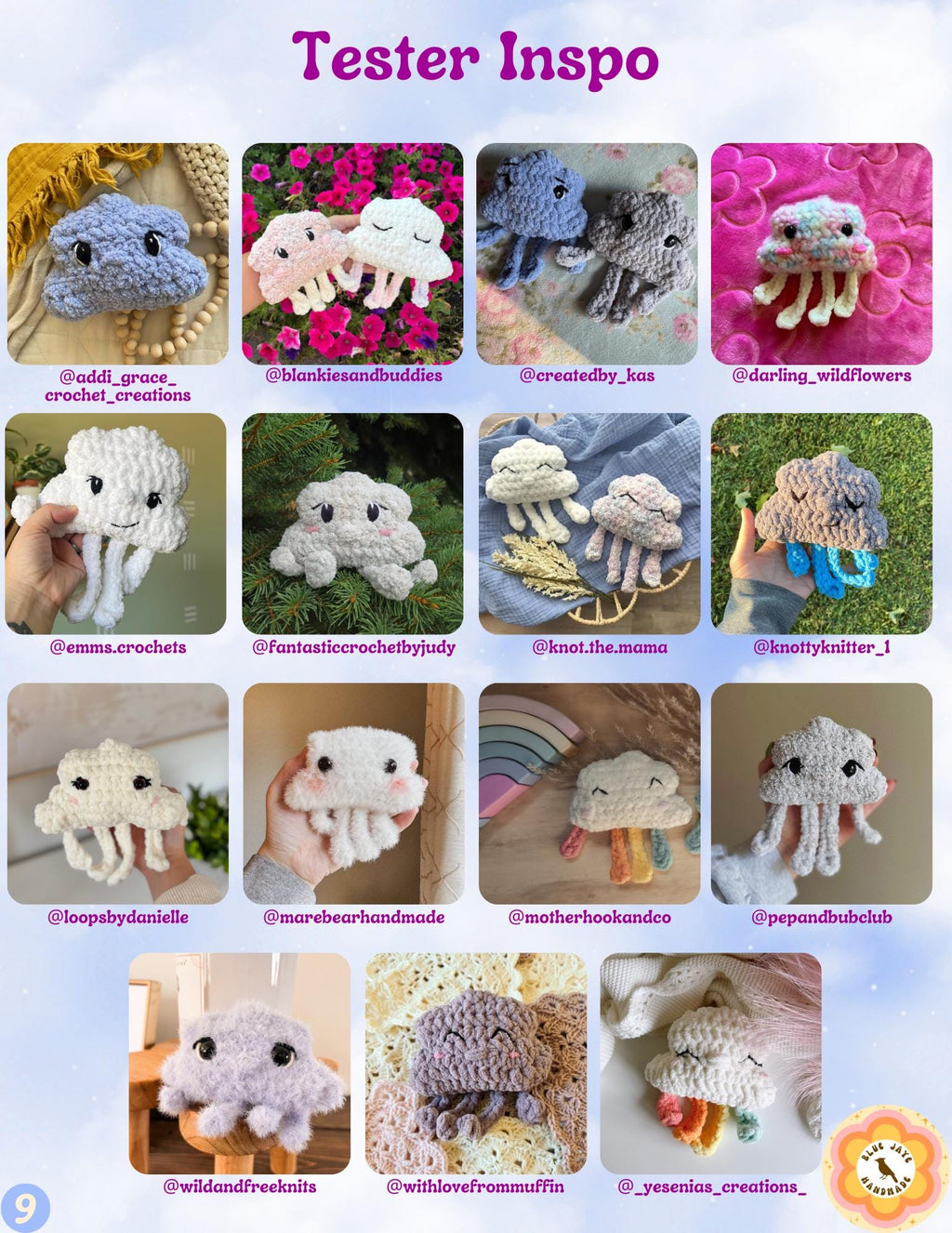 Mini Cloudia Crochet Pattern | Cloud Friend | Amigurumi Cloud Pattern