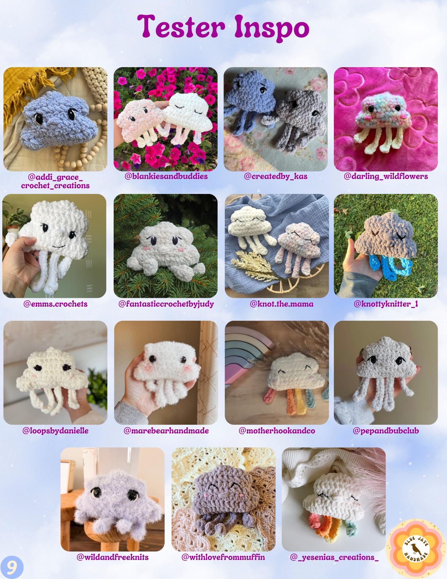 Mini Cloudia Crochet Pattern | Cloud Friend | Amigurumi Cloud Pattern