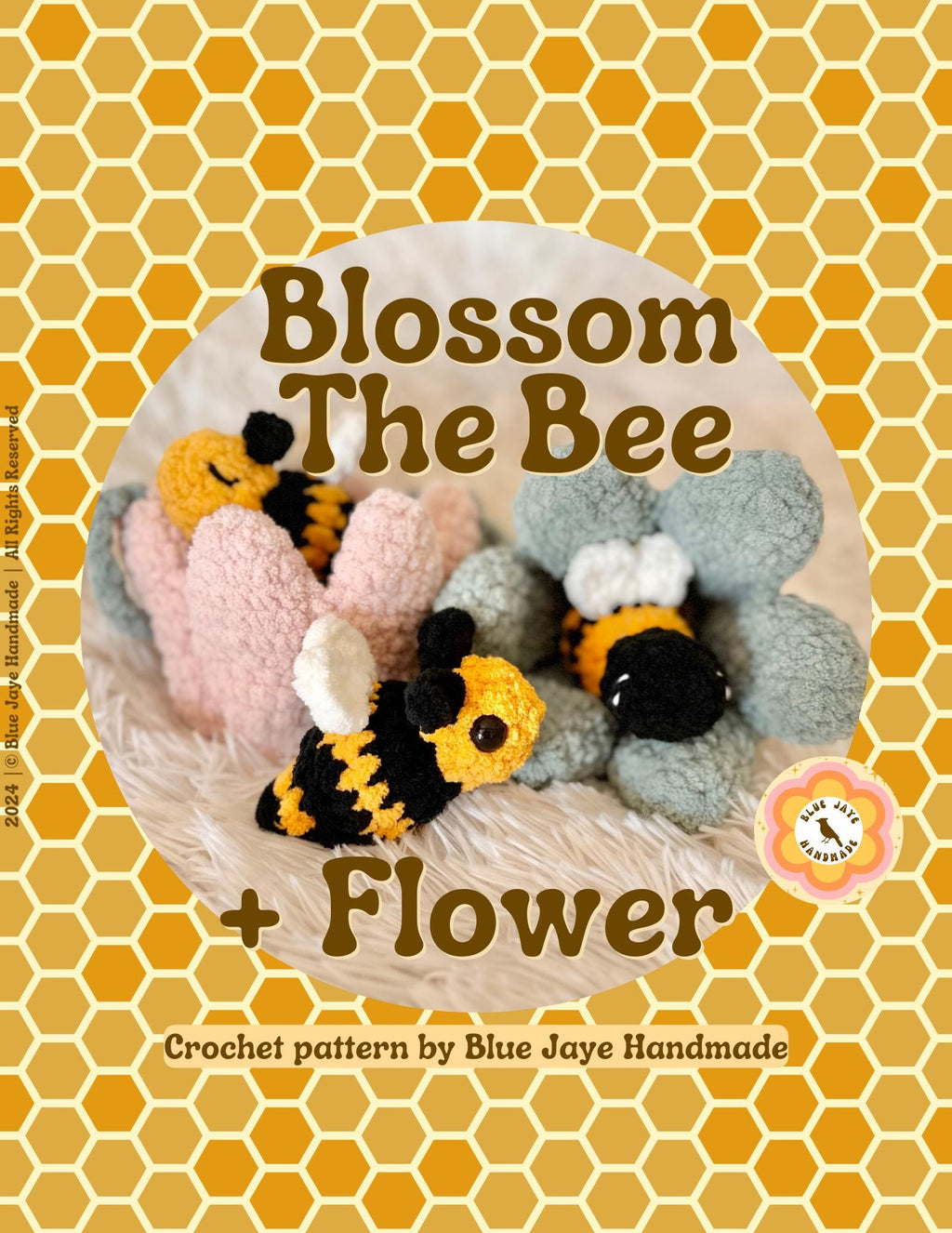 Blossom The Bee and Flower Crochet Pattern | Amigurumi Bee And Flower Pattern