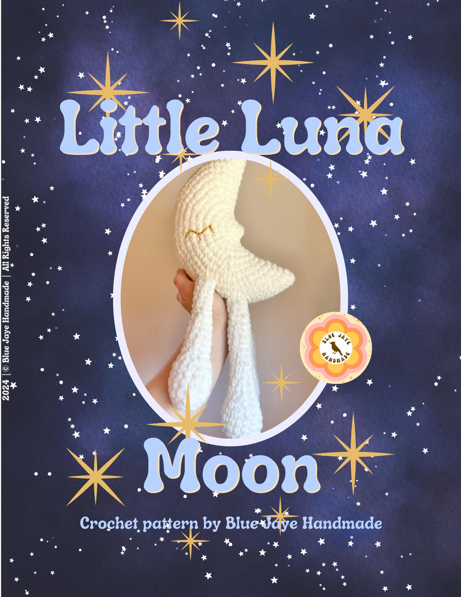 Little Luna Moon Crochet Pattern | Amigurumi Moon Pattern