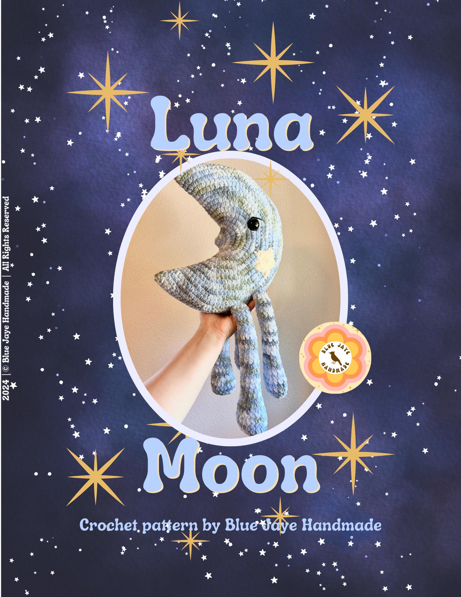 Luna Moon Crochet Pattern | Amigurumi Moon Pattern