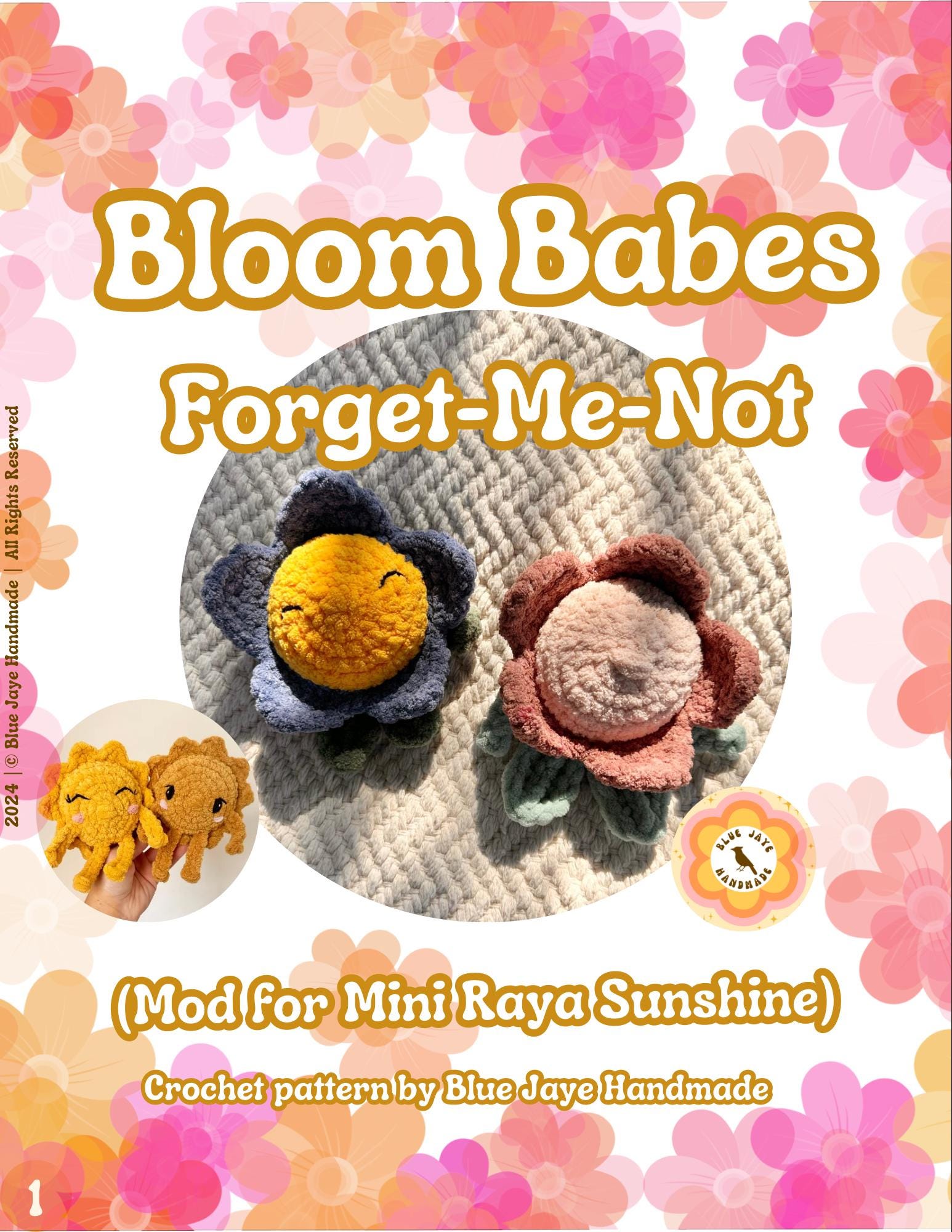 Bloom Babes Mod- Forget-Me-Not | Flower Mod for Mini Raya Sunshine | Amigurumi Whimsical Crochet Pattern